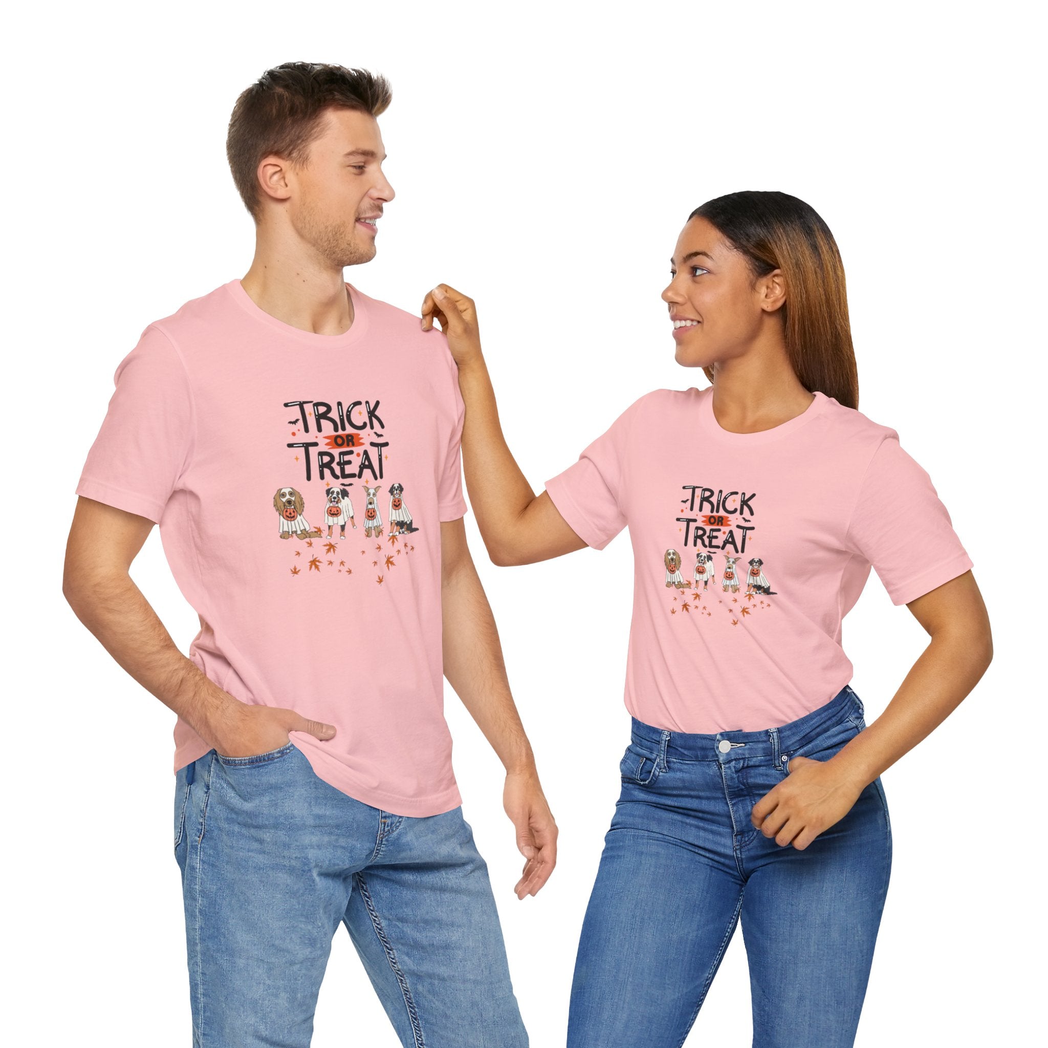 Pooch Trick or Treat Unisex Jersey Short Sleeve Tee