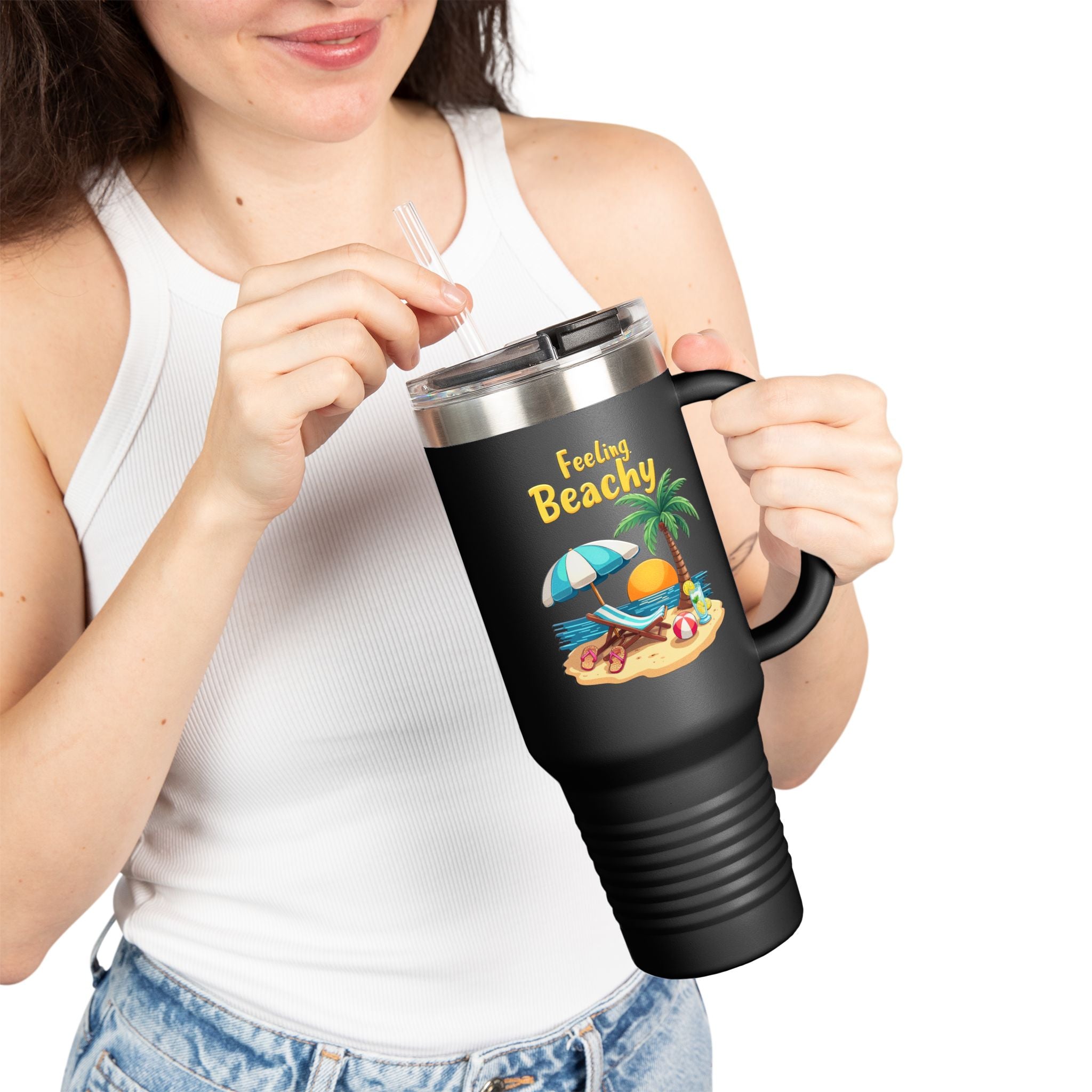 Feeling Beachy Insulated Travel Mug, 40oz