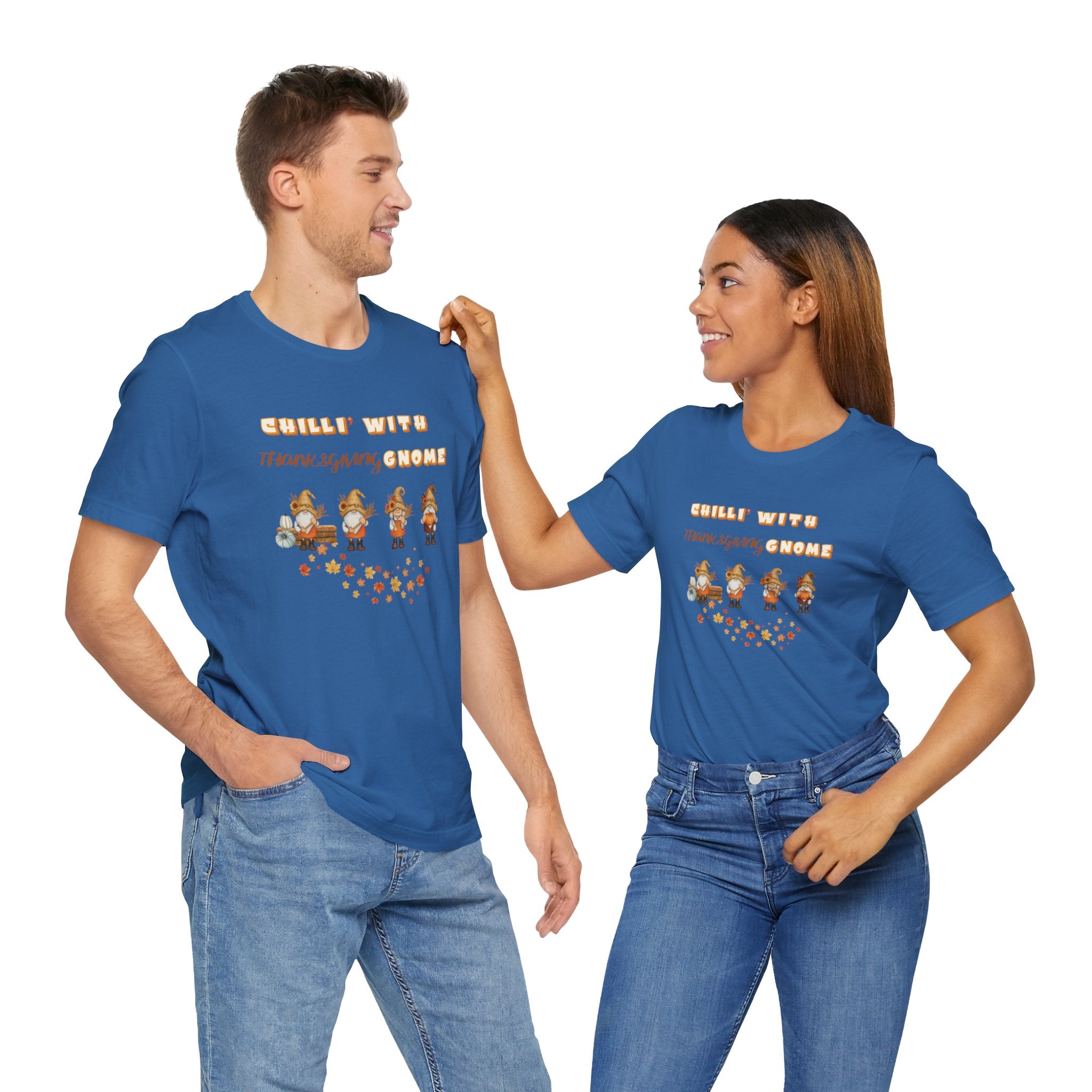 Chilli' With Thanksgiving Gnome Unisex Jersey Short Sleeve Tee