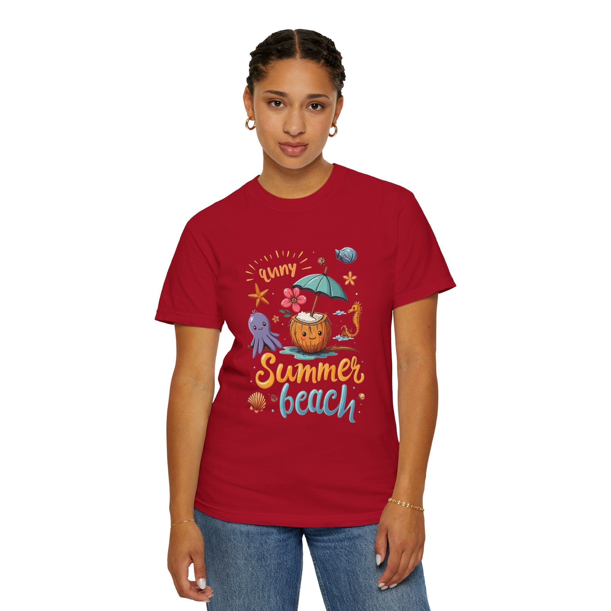 Sunny Summer Beach Fun Unisex T-shirt, Graphic Tee