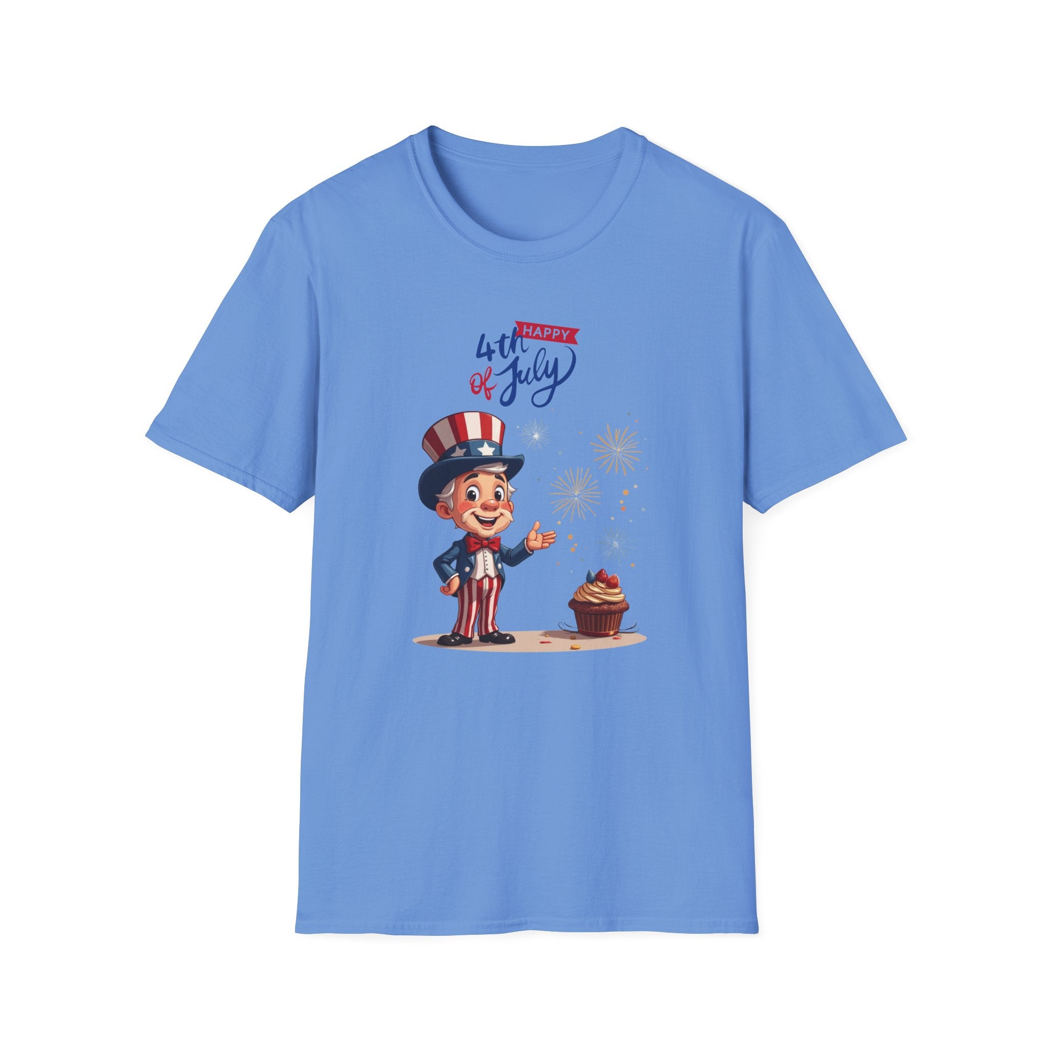 Uncle Sam Happy 4th of July Unisex Soft-style T-Shirt