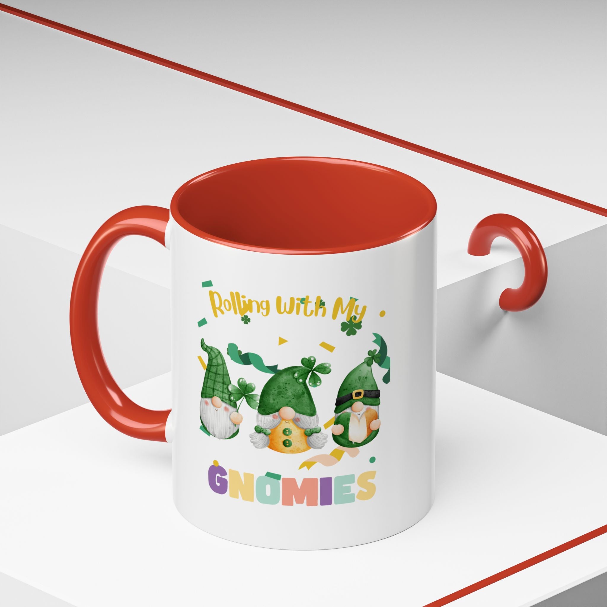 Rolling With My Gnomies Accent Coffee Mug - Fun St. Patrick's Day Gift