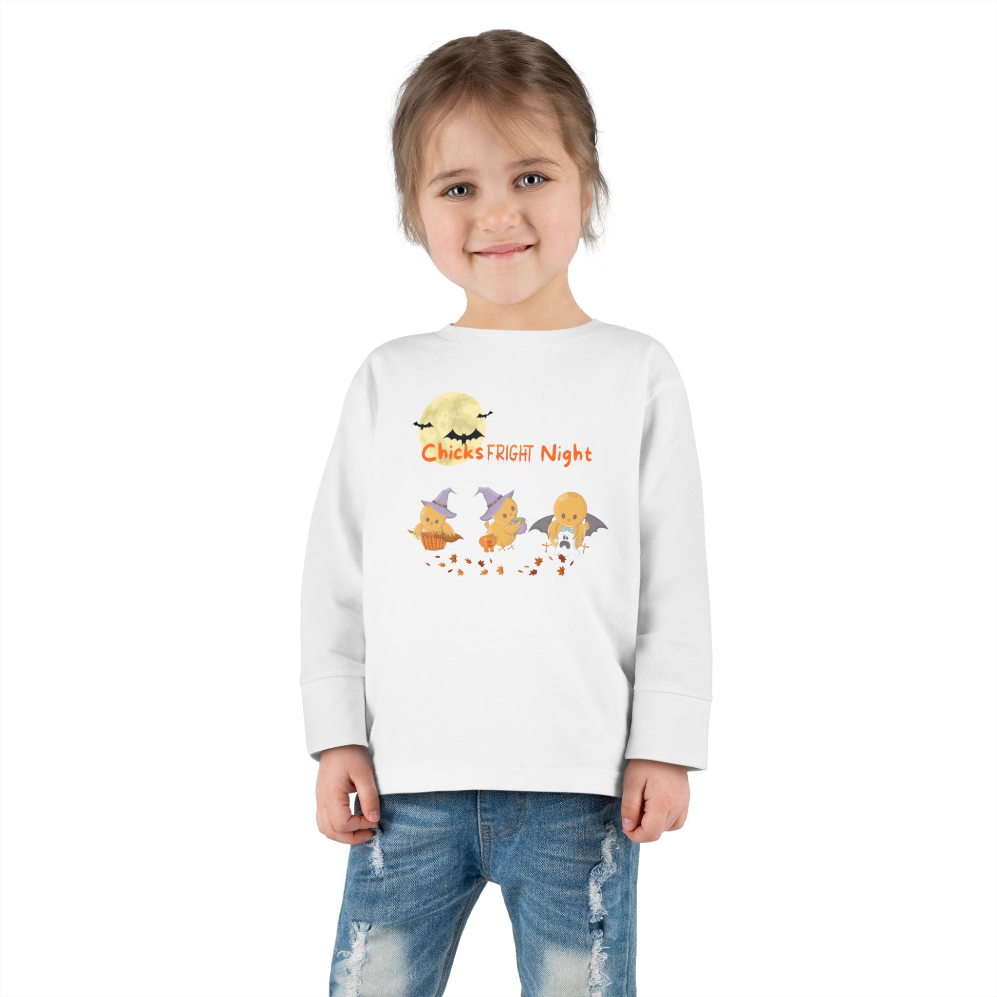 Chicks Fright Night Toddler Long Sleeve Tee