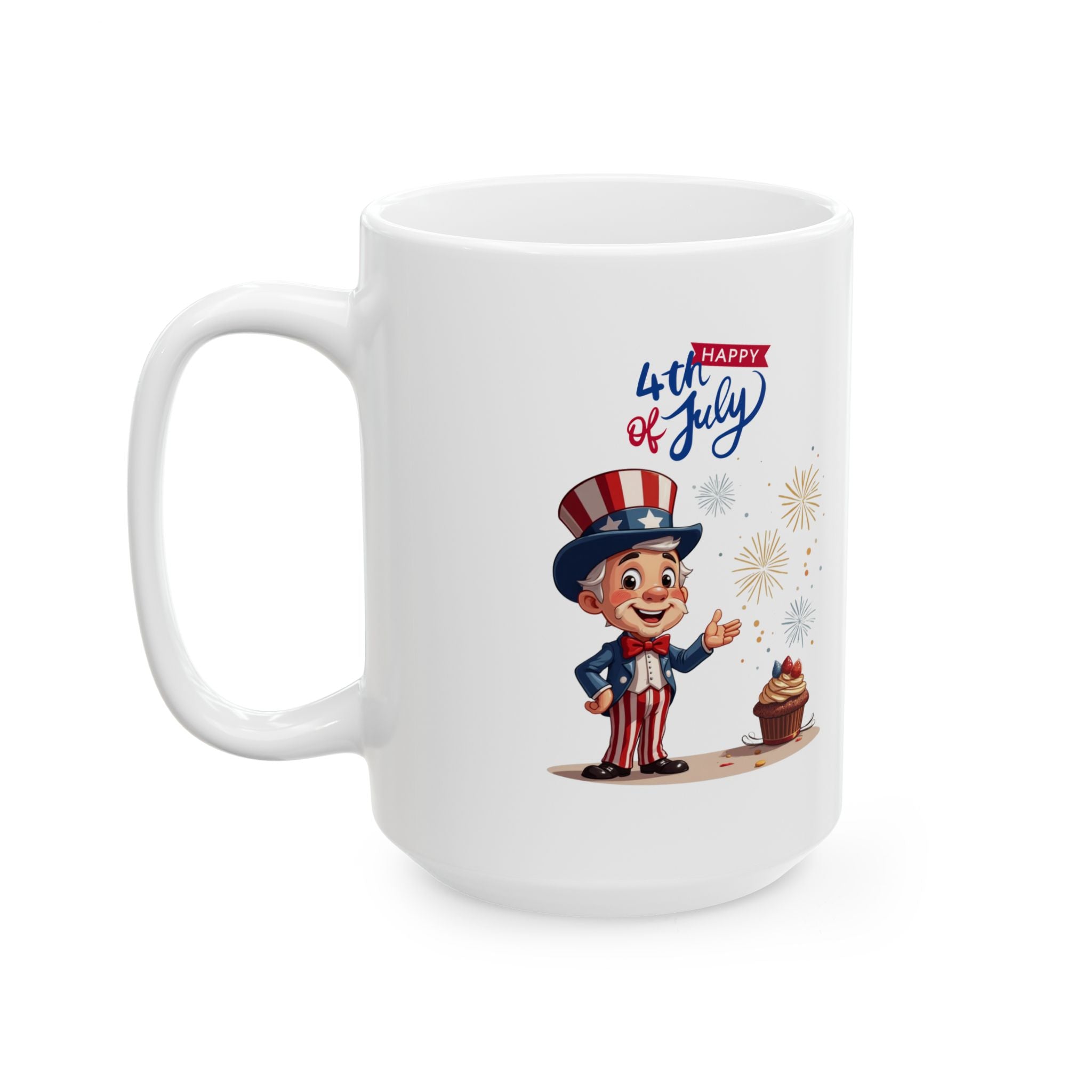 Uncle Sam Happy 4th of July Ceramic Mug