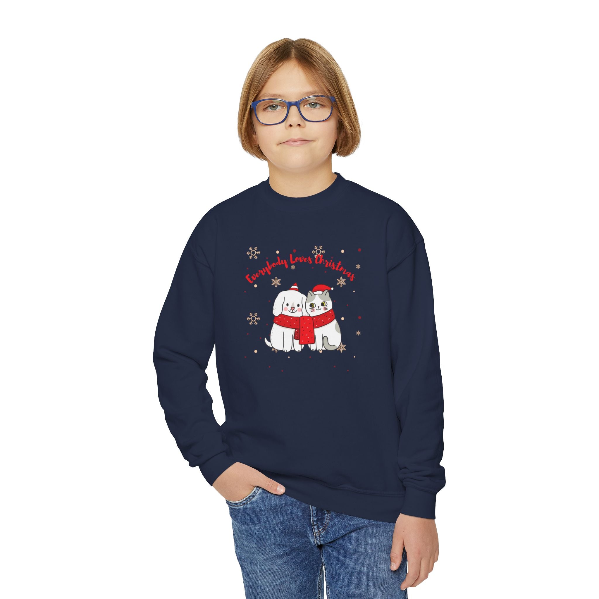 Everybody Love Christmas Youth Crewneck Sweatshirt