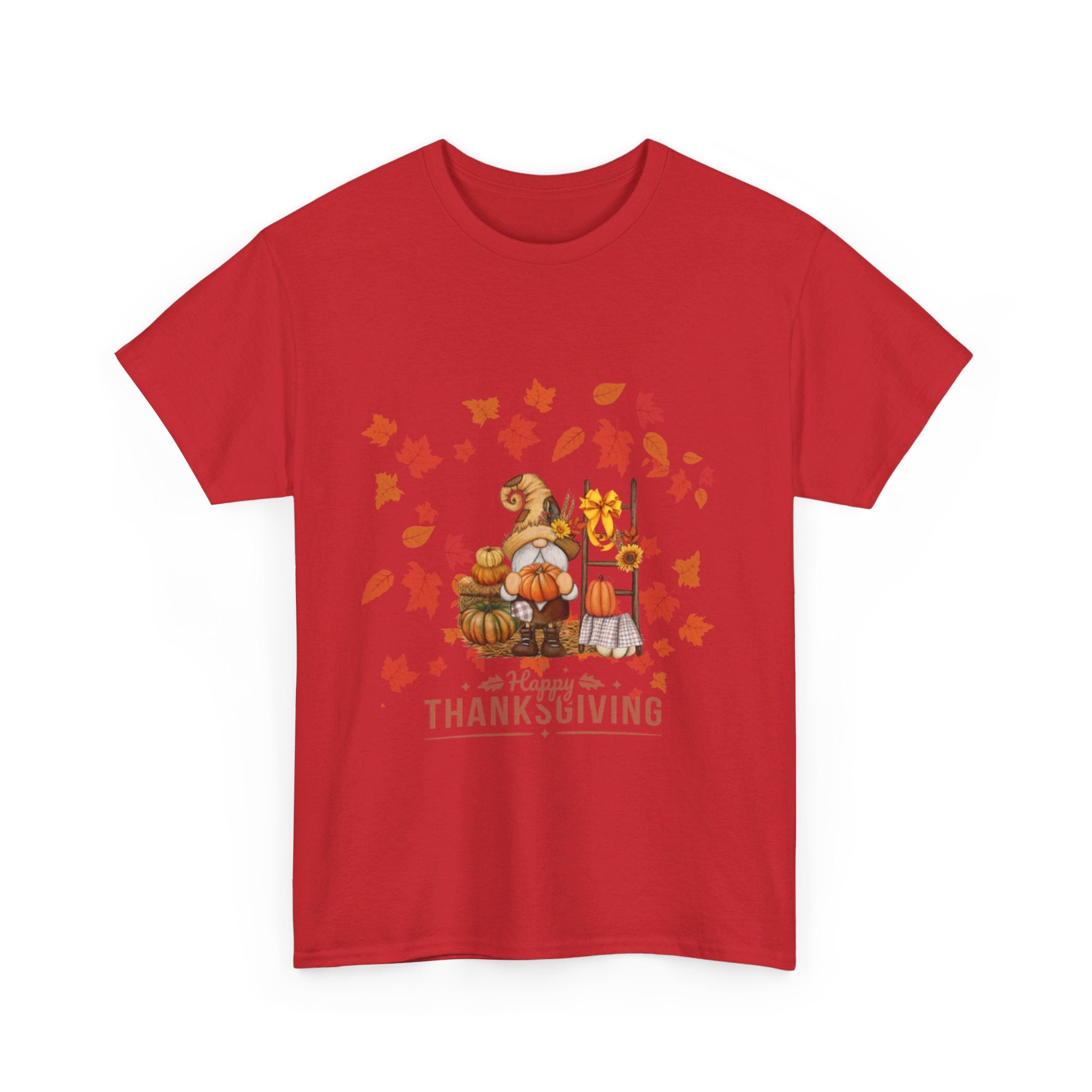 Gnome Happy Thanksgiving Unisex Heavy Cotton Tee