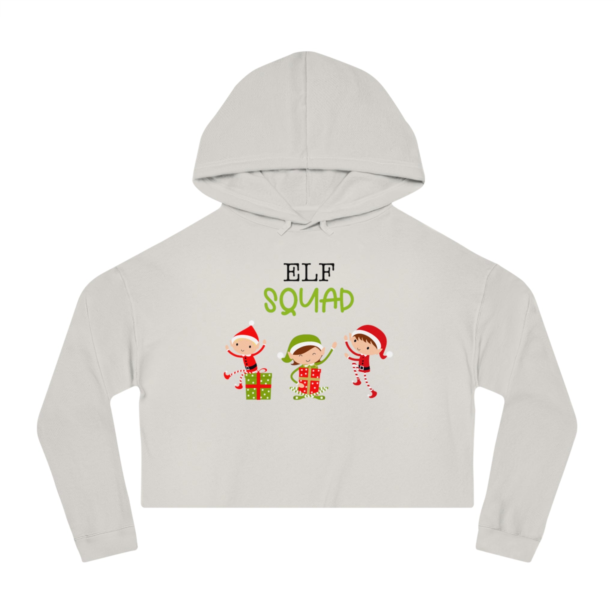 Elf Squad Women’s Cropped Hooded Sweatshirt