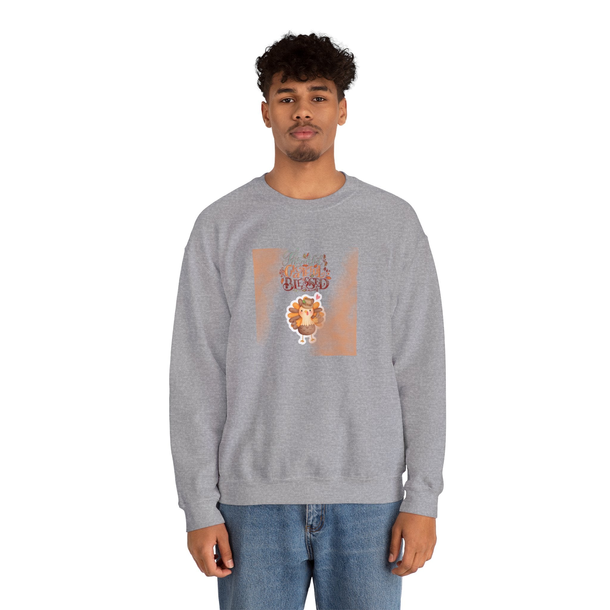 Thankful Grateful Blessed Unisex Heavy Blend™ Crewneck Sweatshirt