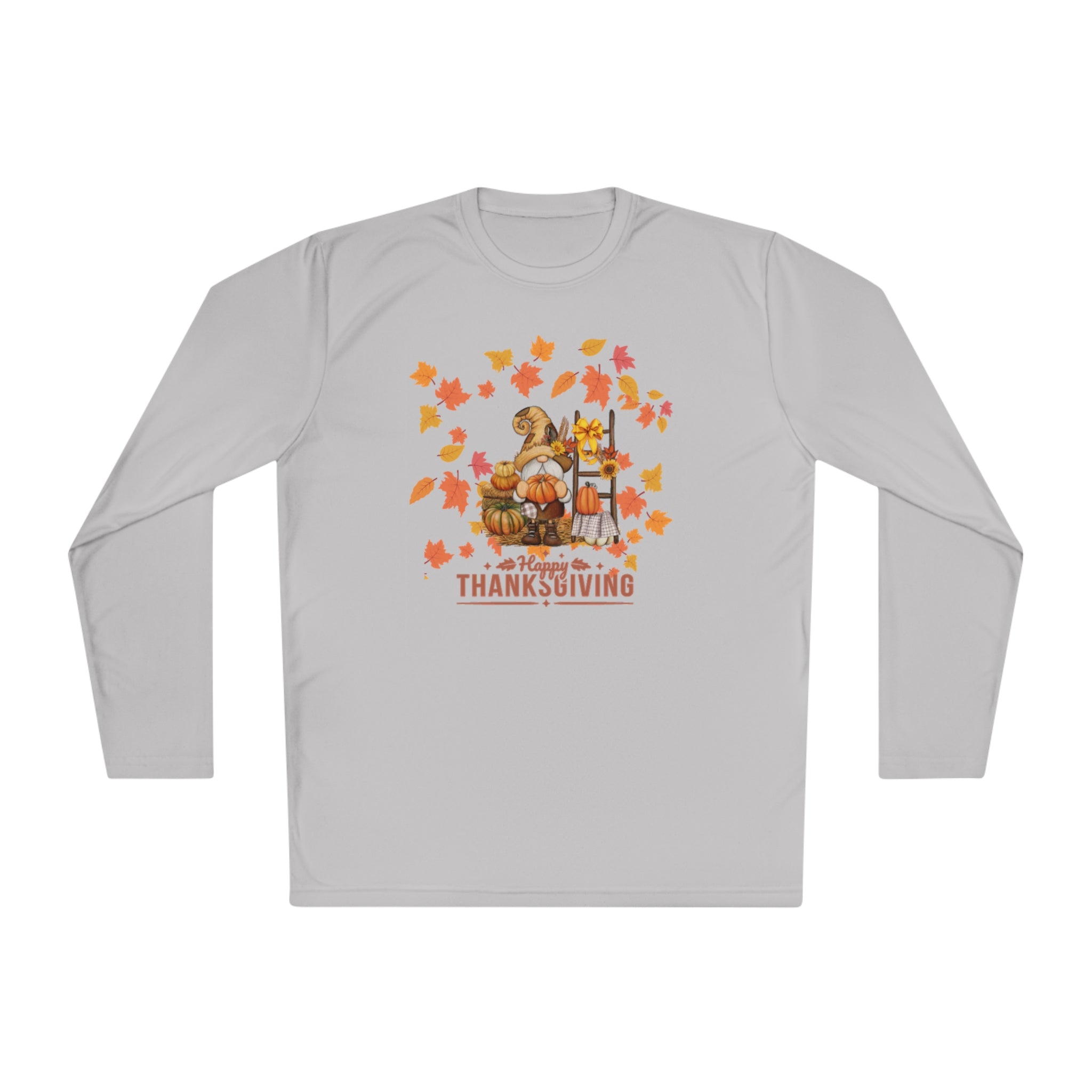 Gnome Happy Thanksgiving Unisex Lightweight Long Sleeve Tee