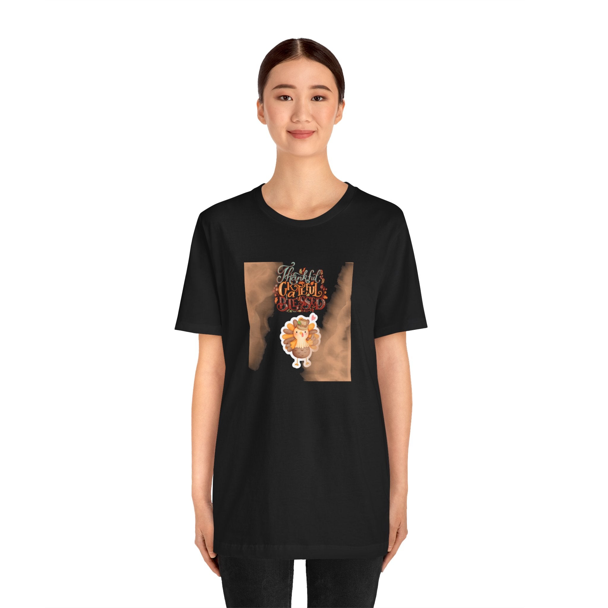 Thankful Grateful Blessed Unisex Jersey Short Sleeve Tee