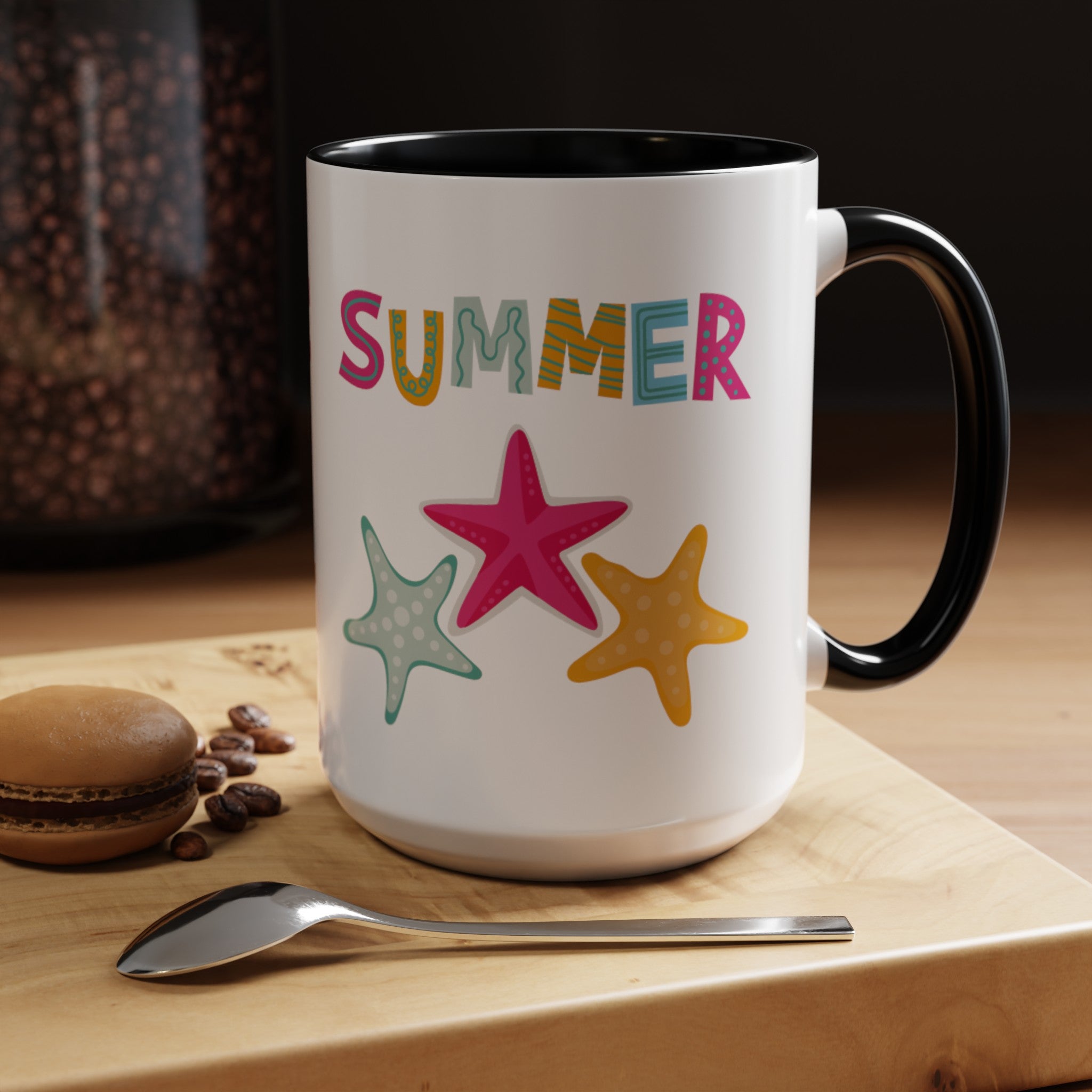 Summer Starfish Accent Coffee Mug (11, 15oz)