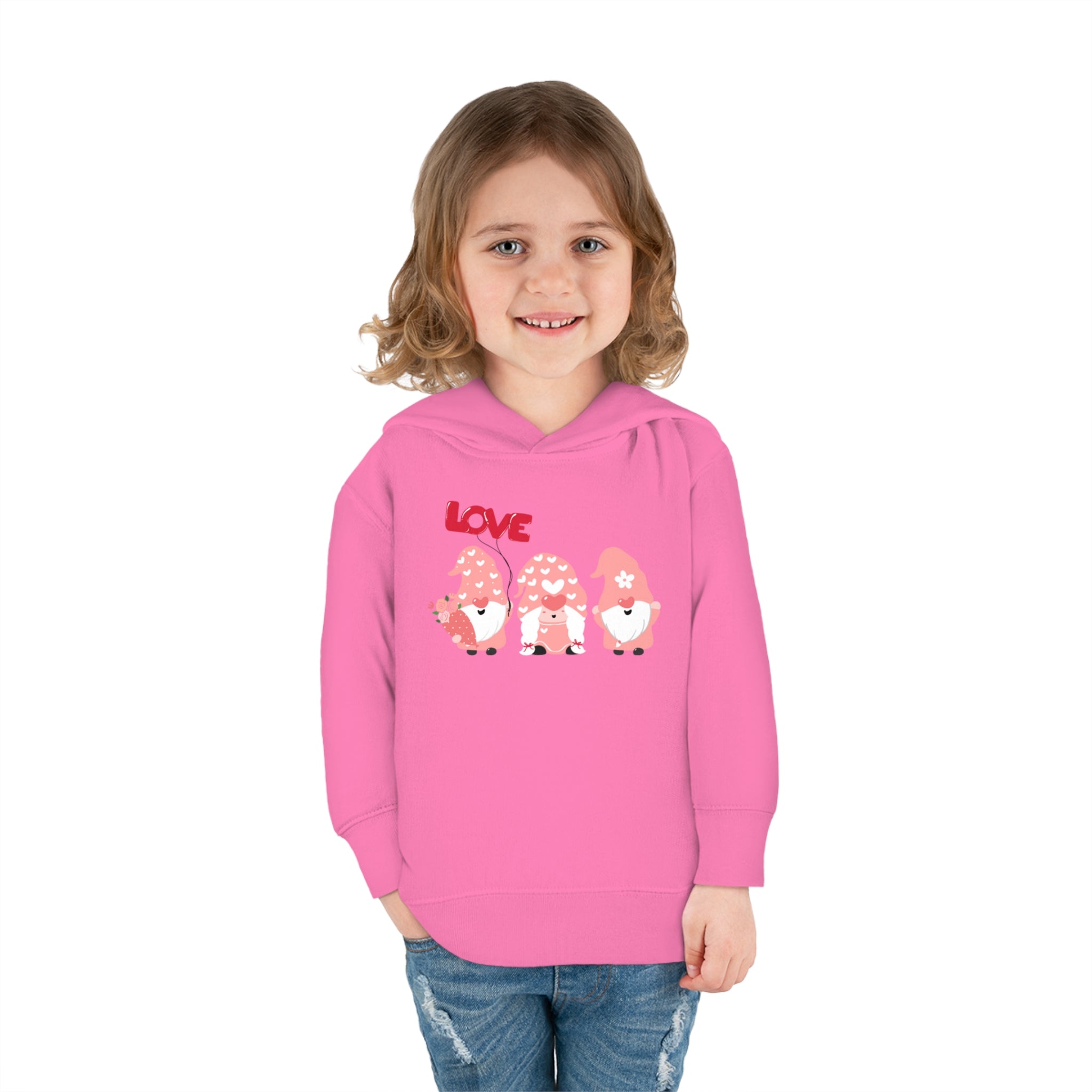 Love Gnome Day Toddler Pullover Fleece Hoodie