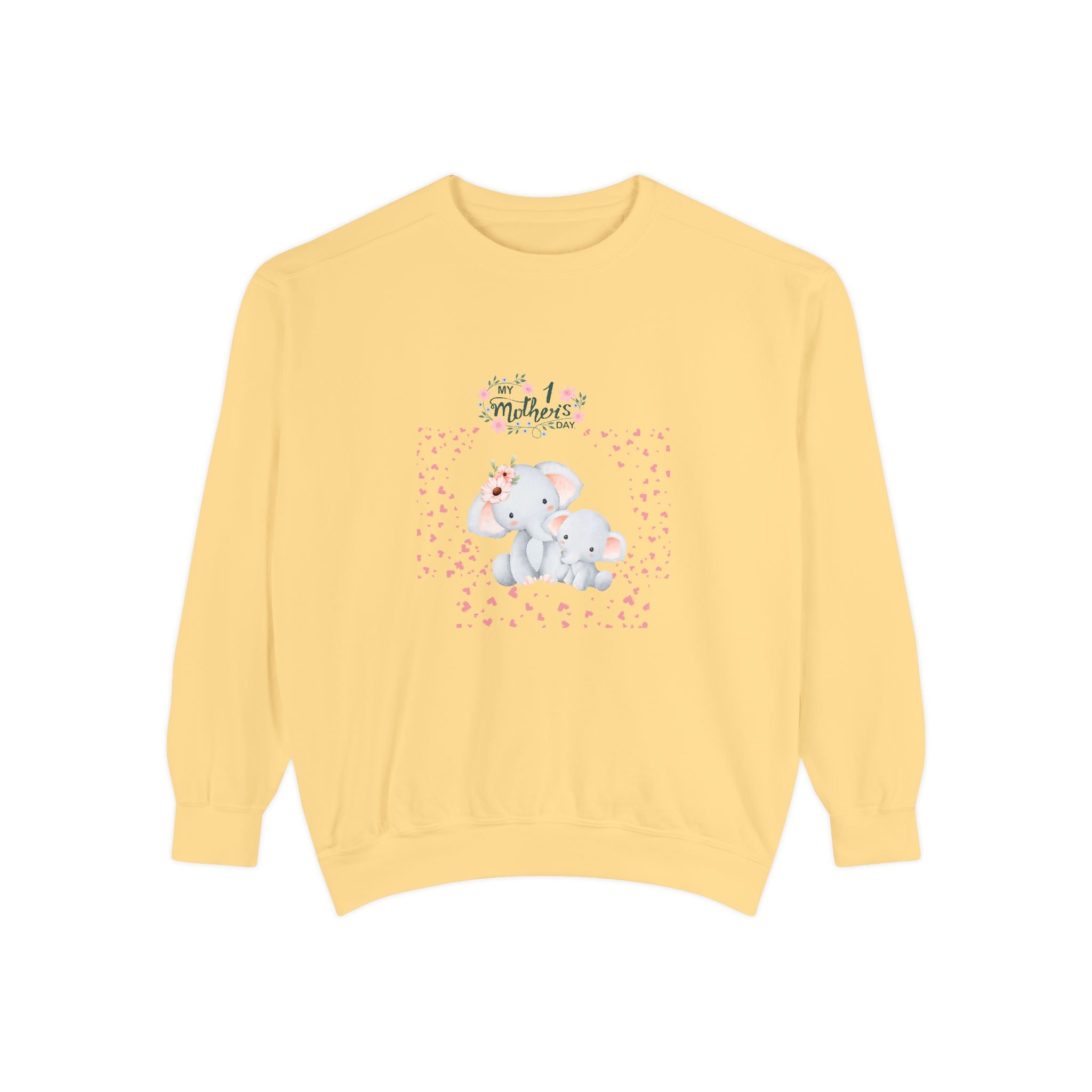 My 1st Mother's Day Sweatshirt Unisex Garment-Dyed