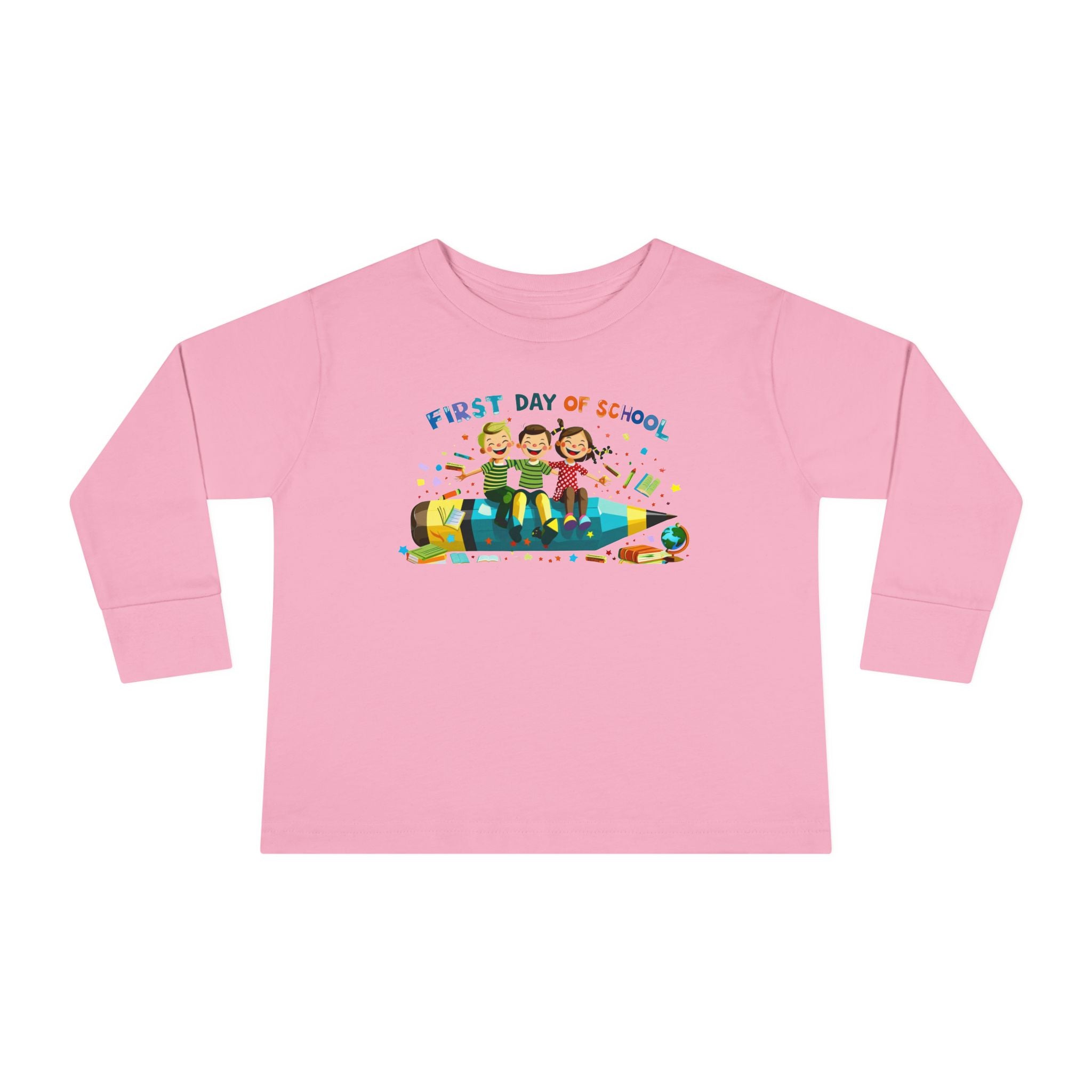 First Day of School Toddler Long Sleeve Tee
