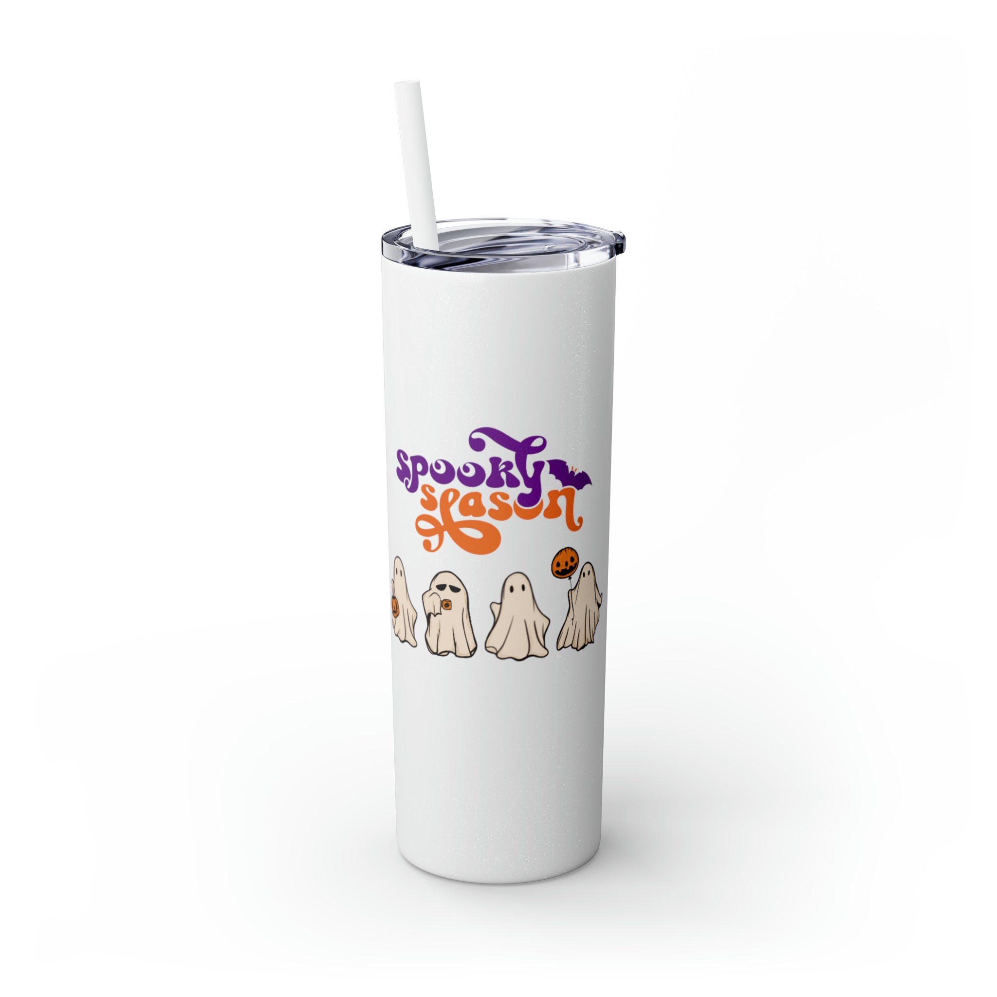Spooky Season Skinny Tumbler with Straw, 20oz