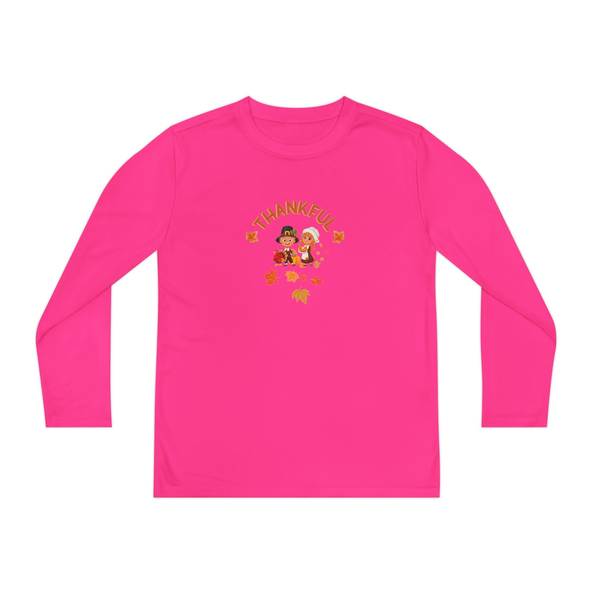 Pilgrims Turkey Day Youth Long Sleeve Competitor Tee