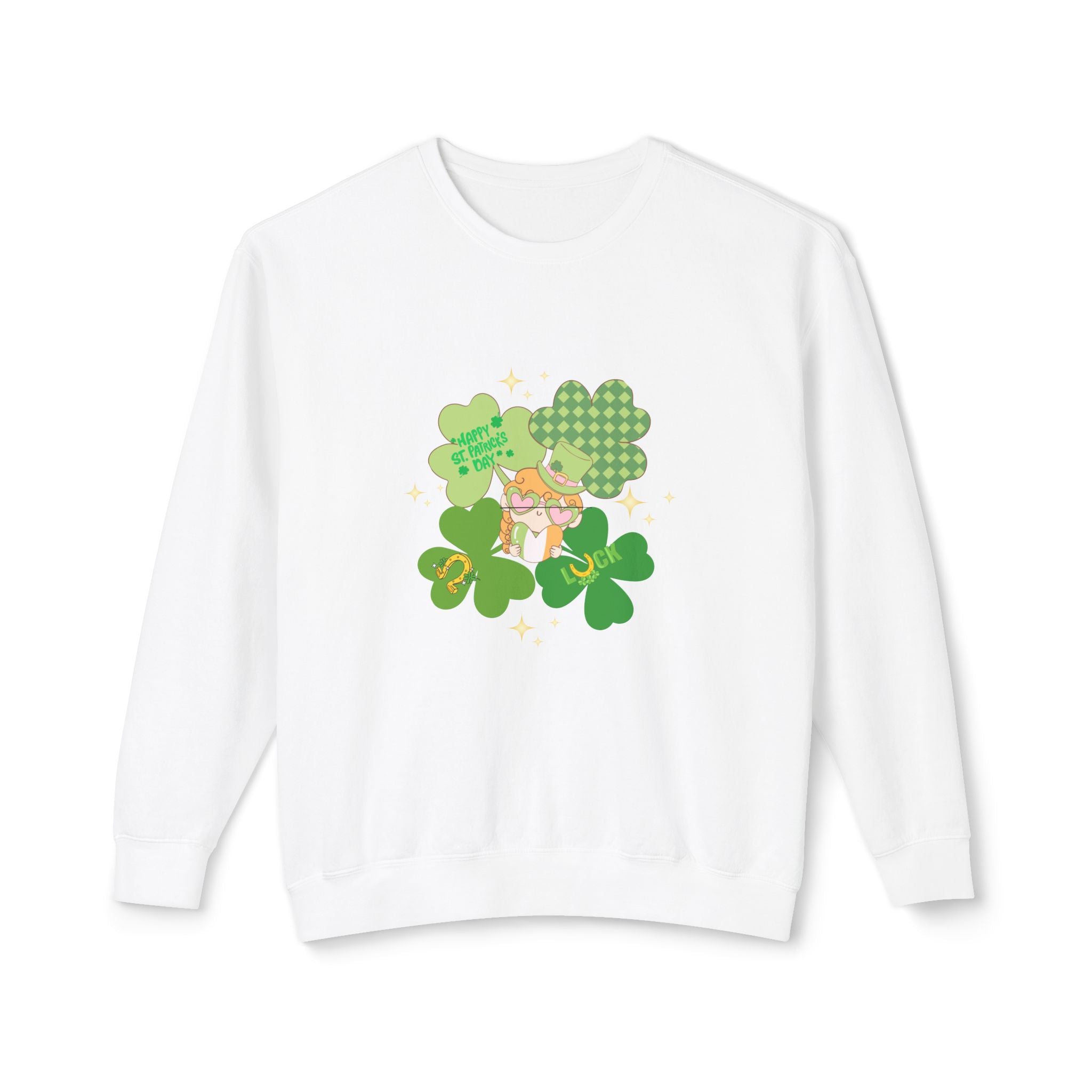 Retro St. Paddy's Day Lightweight Crewneck Sweatshirt