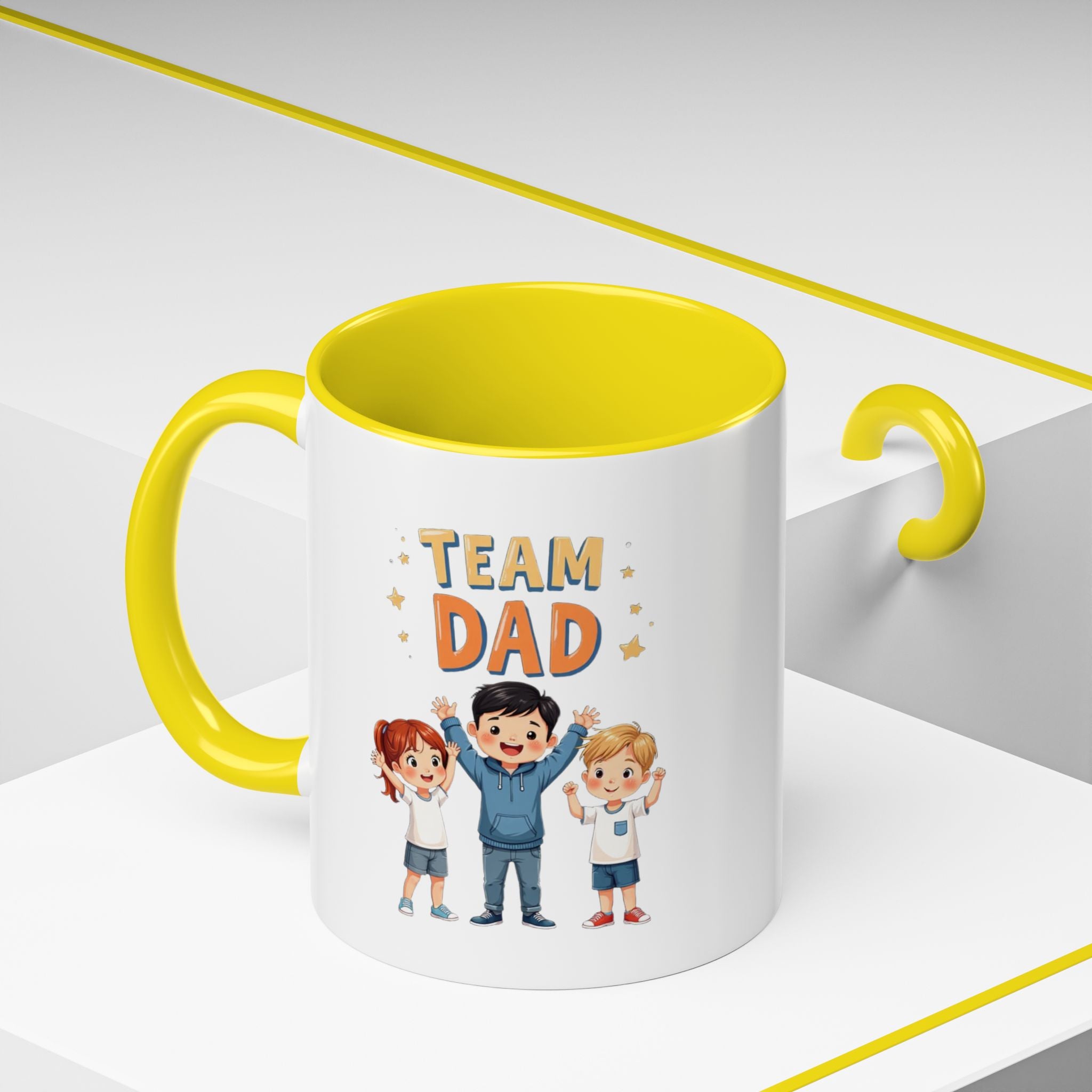 Team Dad Accent Coffee Mug