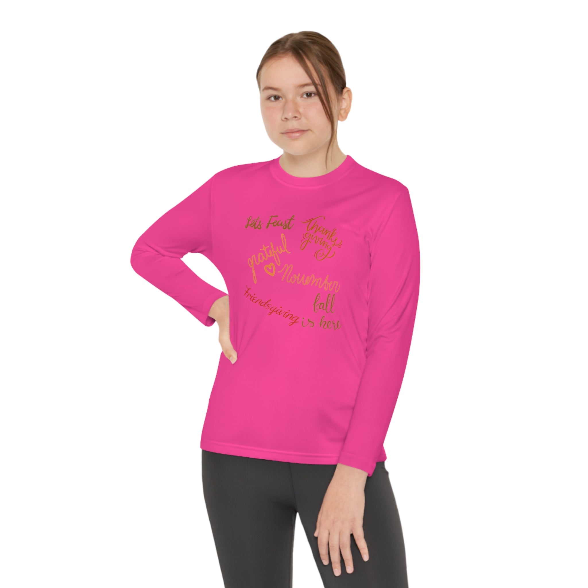 Thanksgiving Season Youth Long Sleeve Competitor Tee
