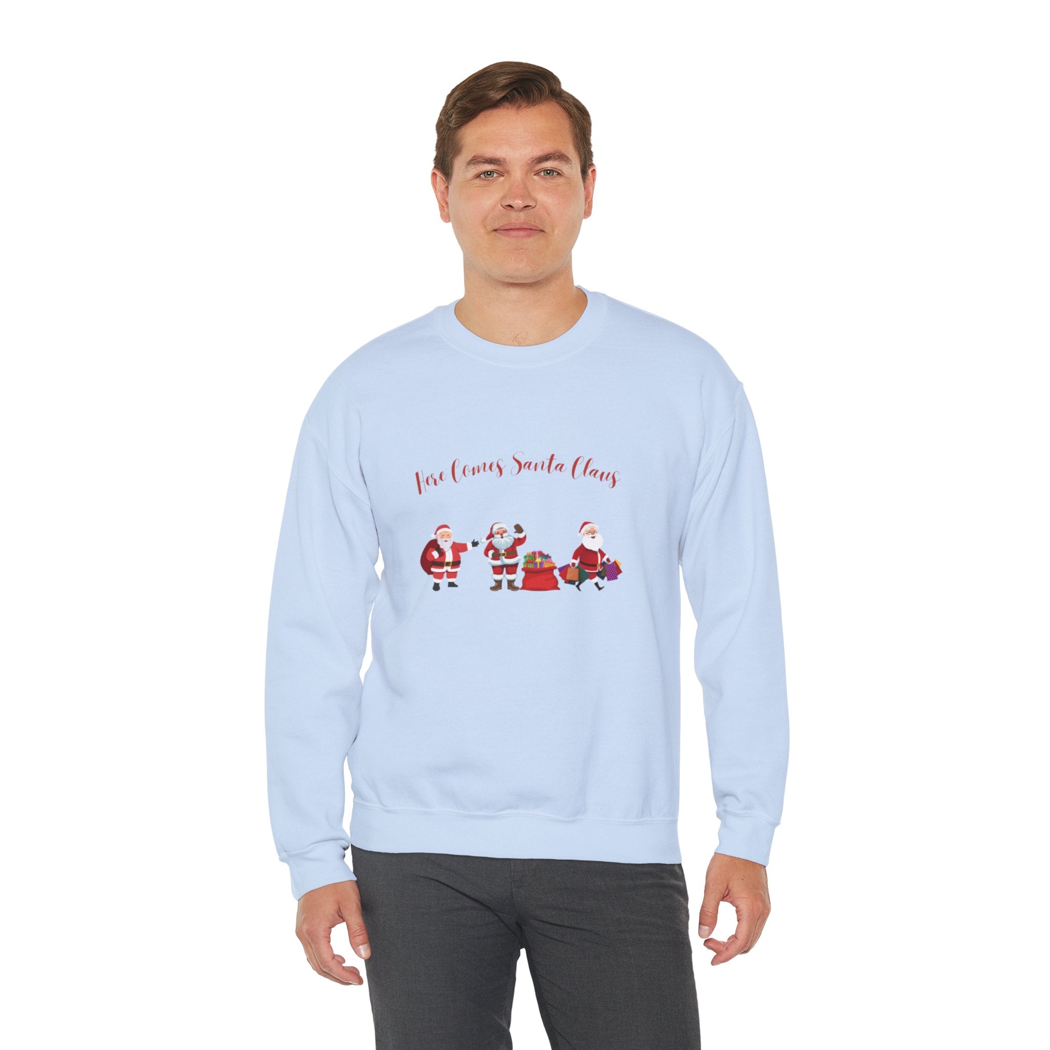 Here Comes Santa Claus Unisex Heavy Blend™ Crewneck Sweatshirt