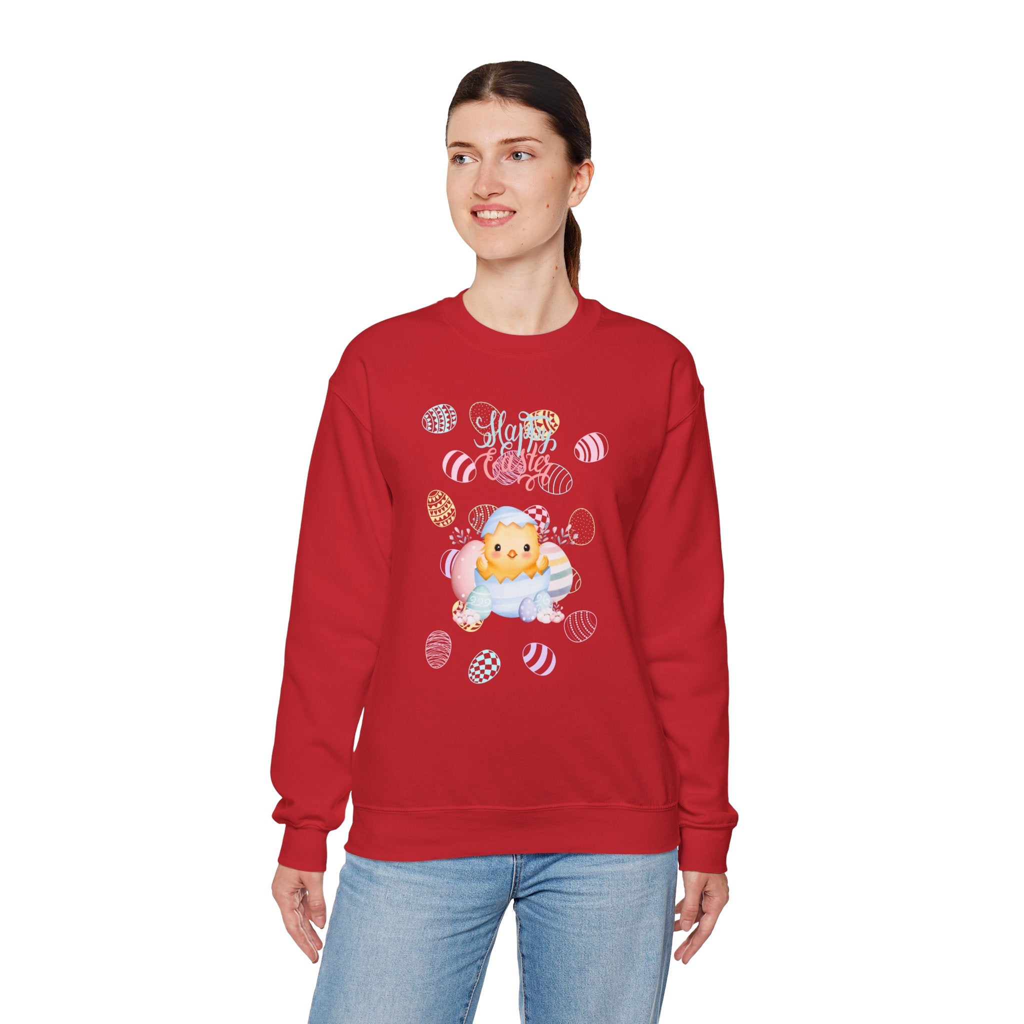 Chick Happy Easter Crewneck Sweatshirt - Unisex Heavy Blend™