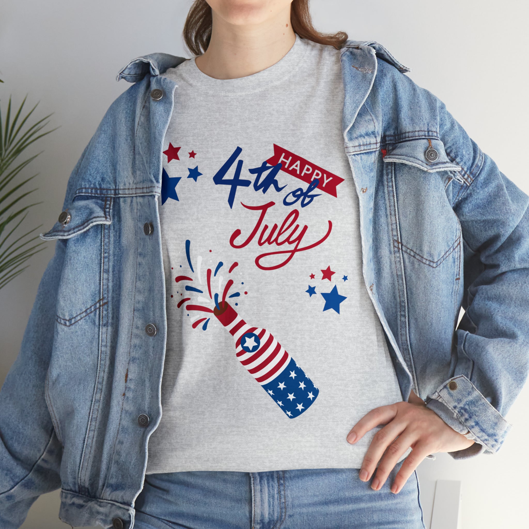 Happy 4th Of July Celebration Unisex Heavy Cotton Tee