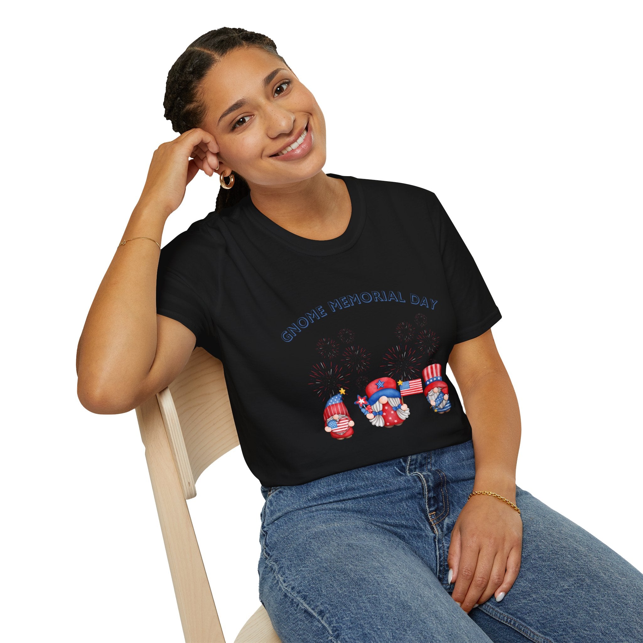 Gnome Memorial Day Unisex T-Shirt - Celebrate with Fun Design