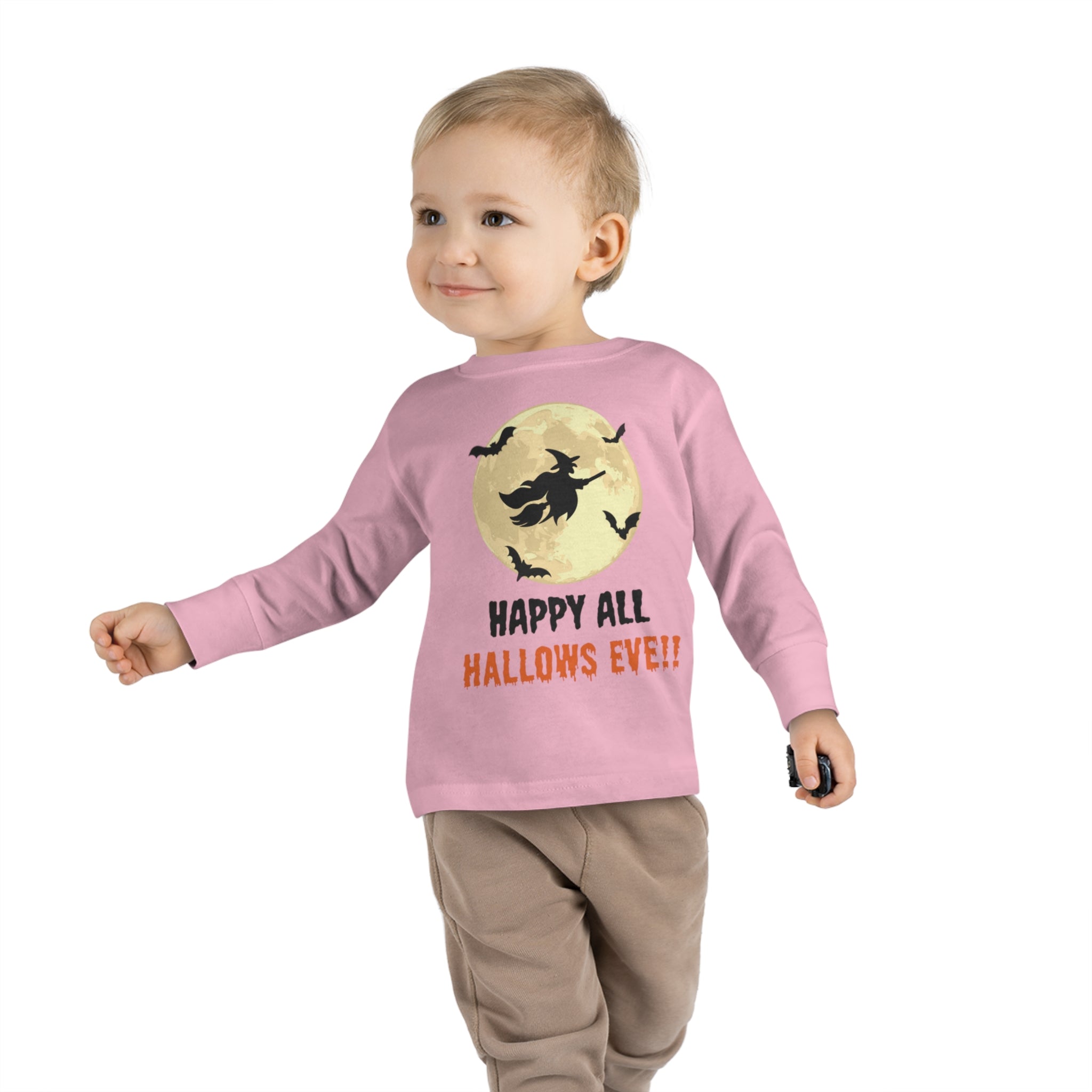 Happy All Hallows Eve Toddler Long Sleeve Tee