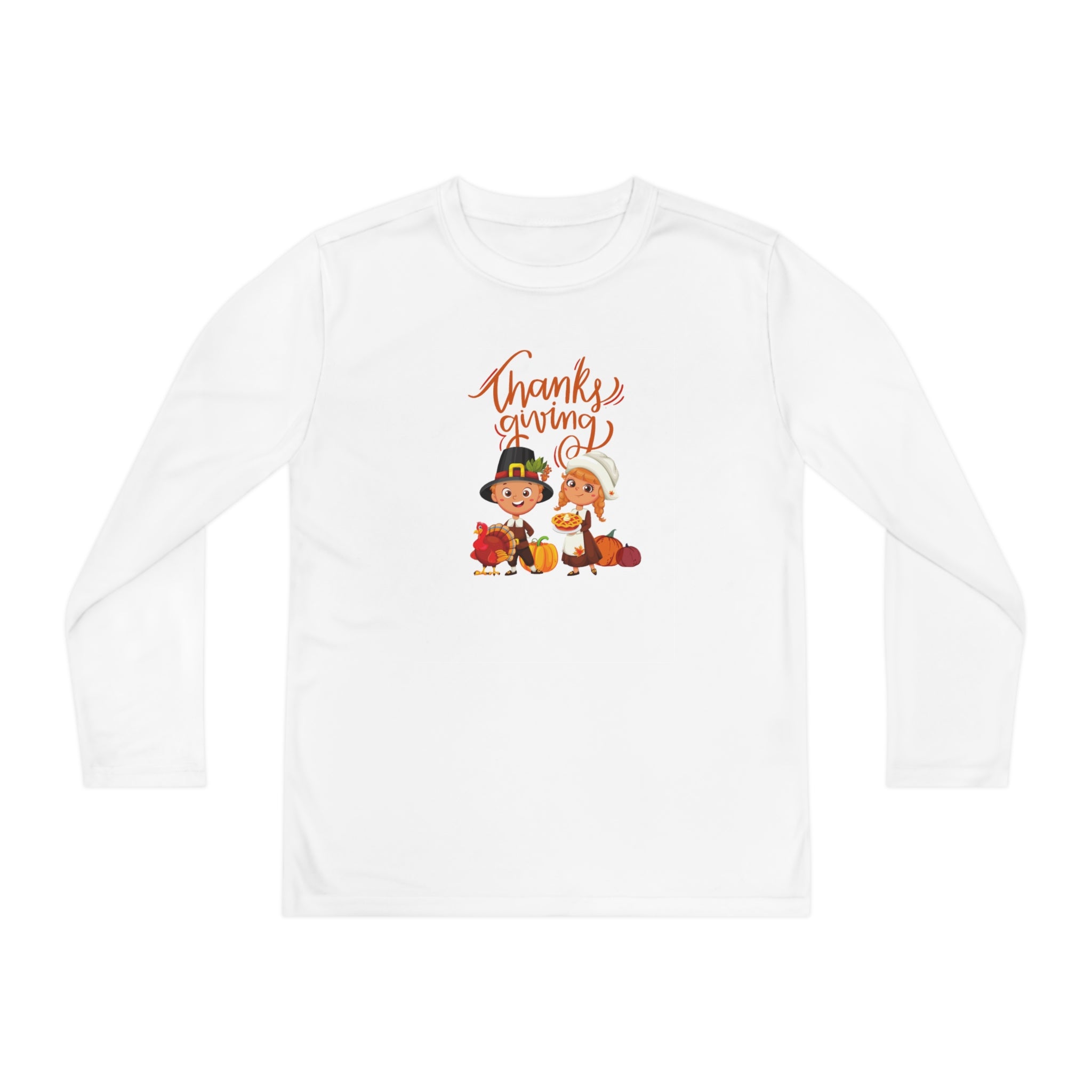 Happy Thanksgiving Youth Long Sleeve Competitor Tee
