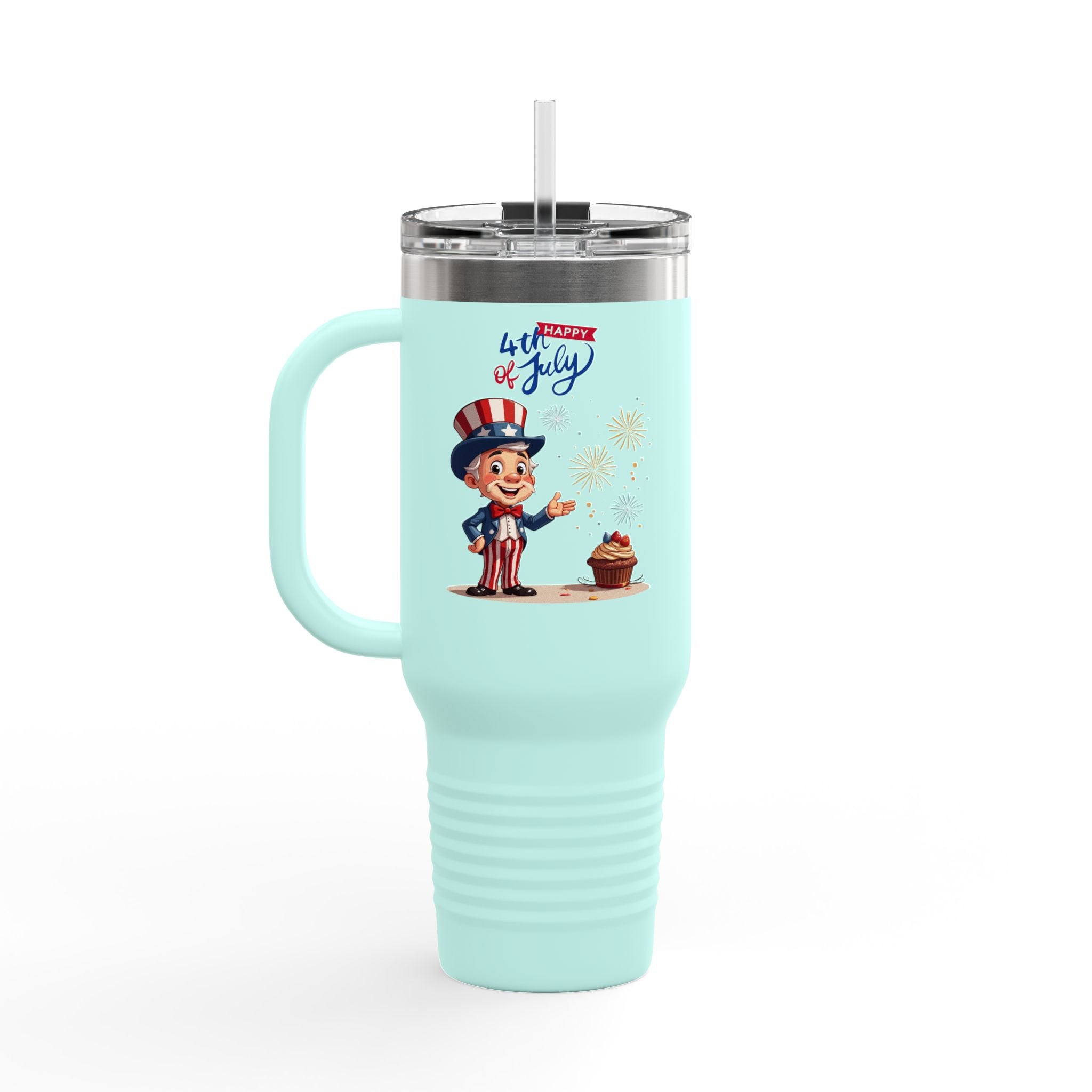 Uncle Sam Happy 4th of July Insulated Travel Mug, 40oz
