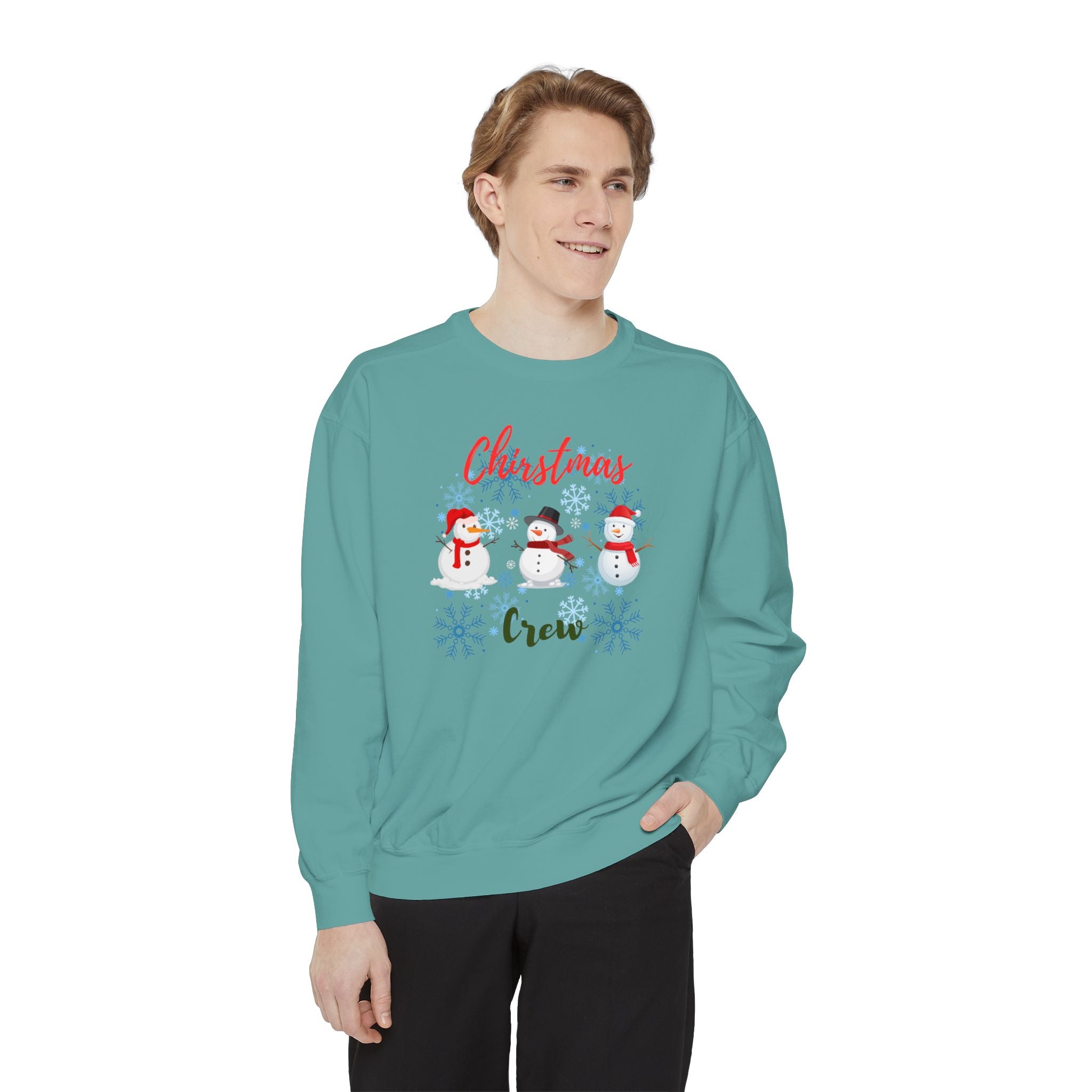 Christmas Crew Unisex Garment-Dyed Sweatshirt