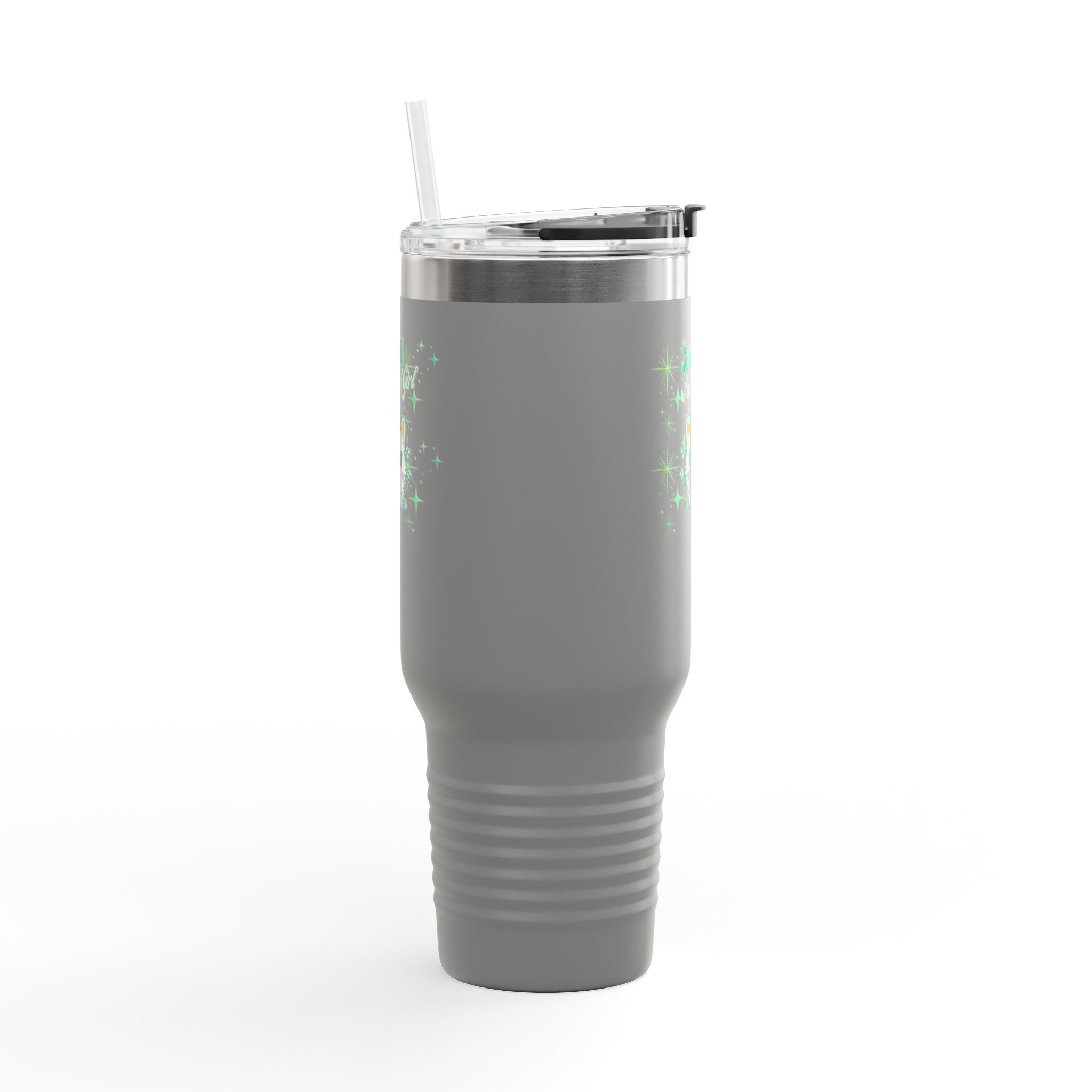Kiss Me I'm Irish Cat Insulated Travel Mug - 40oz