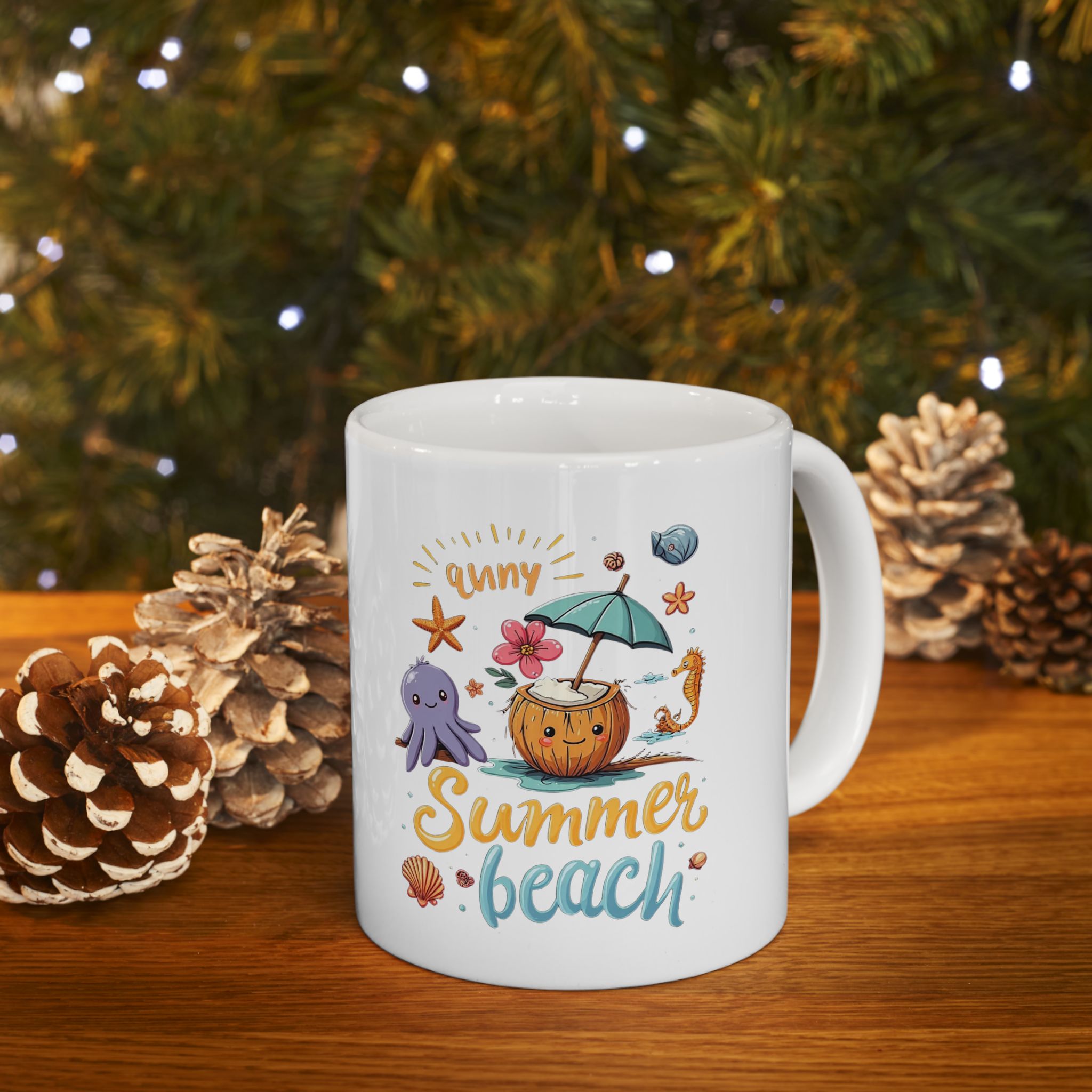 Sunny Summer Themed Ceramic Mug