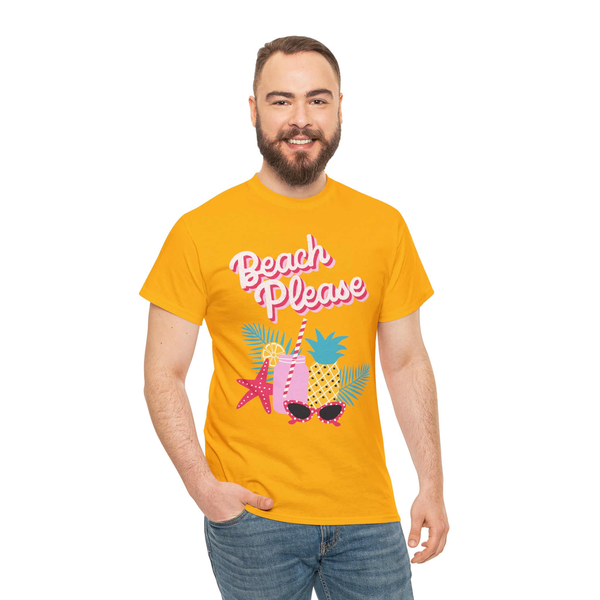 Beach Please Unisex Heavy Cotton Tee