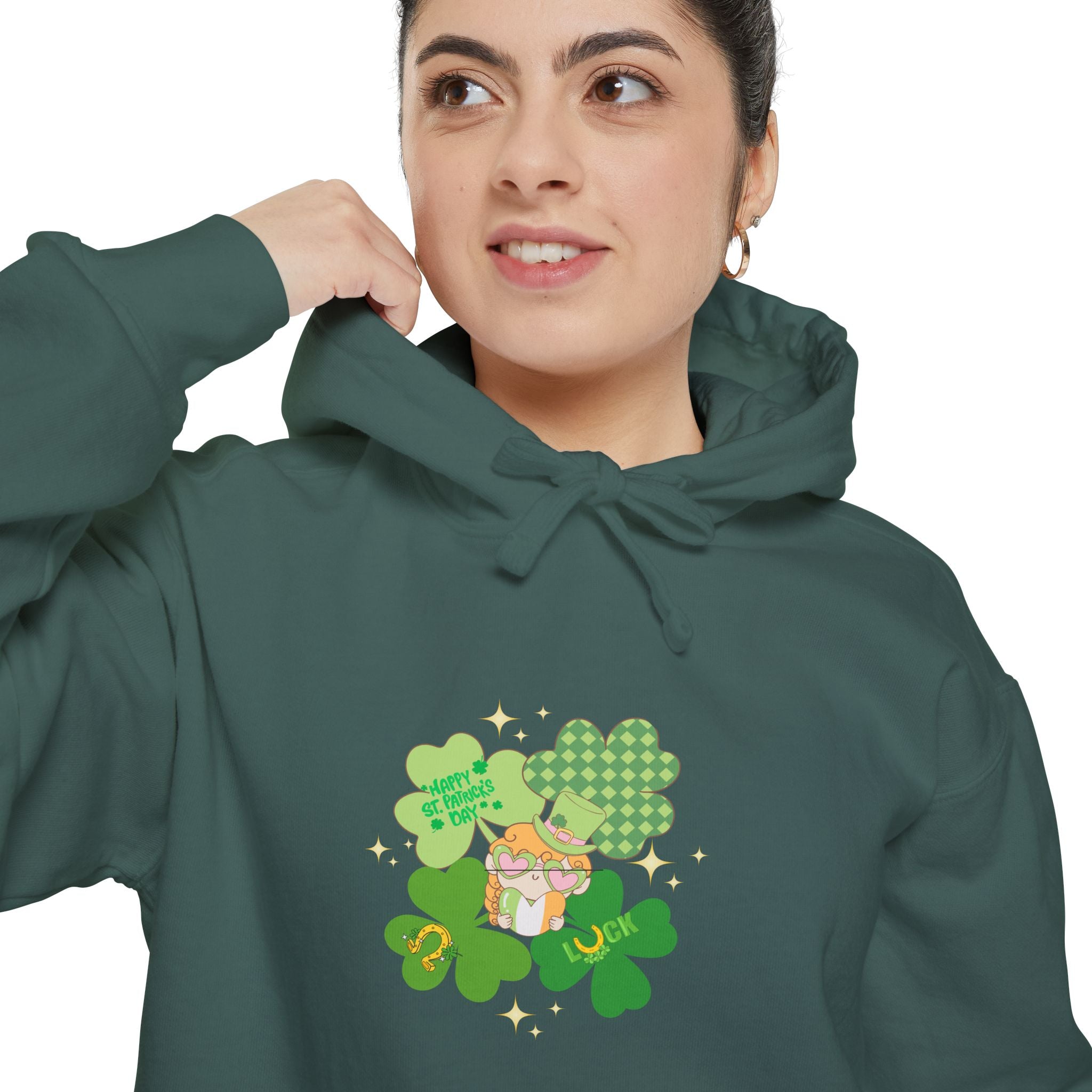 Retro St.Paddy's Day Unisex Garment-Dyed Hoodie
