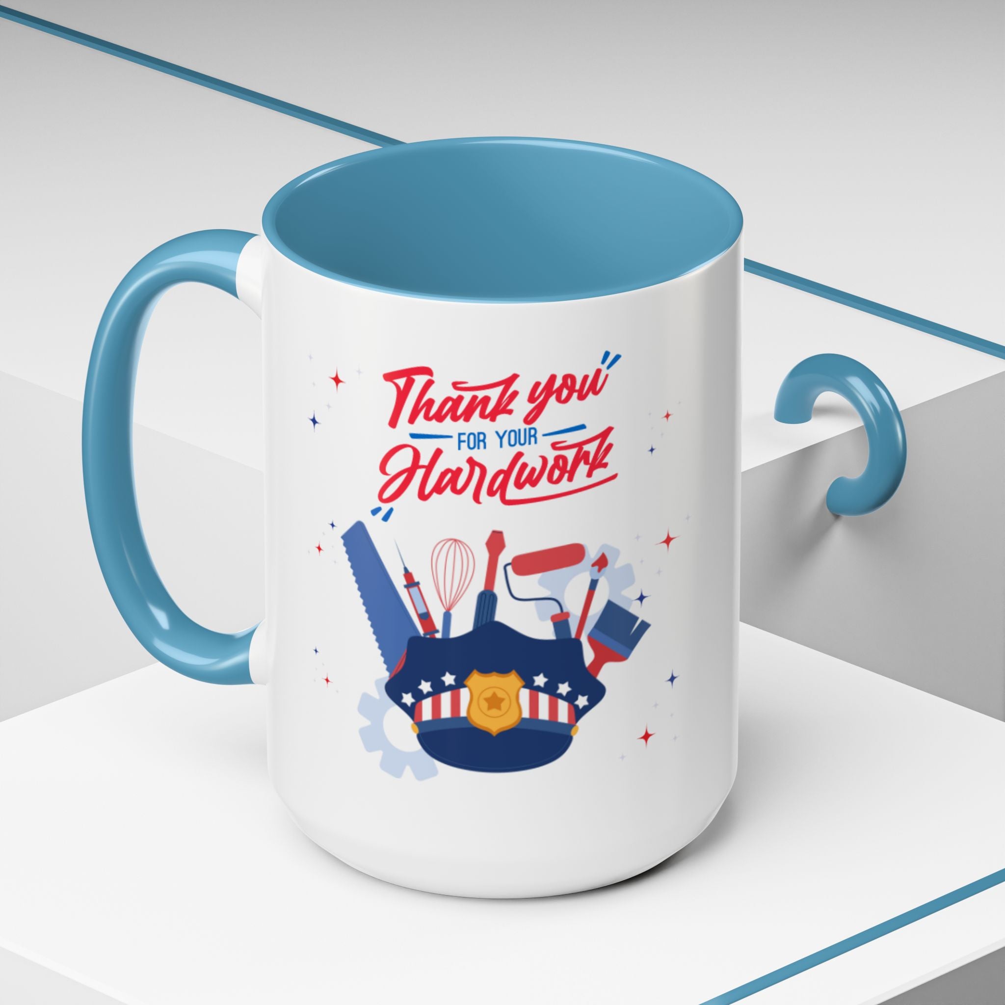 Thank You For Your Hard Work Accent Coffee Mug (11, 15oz)