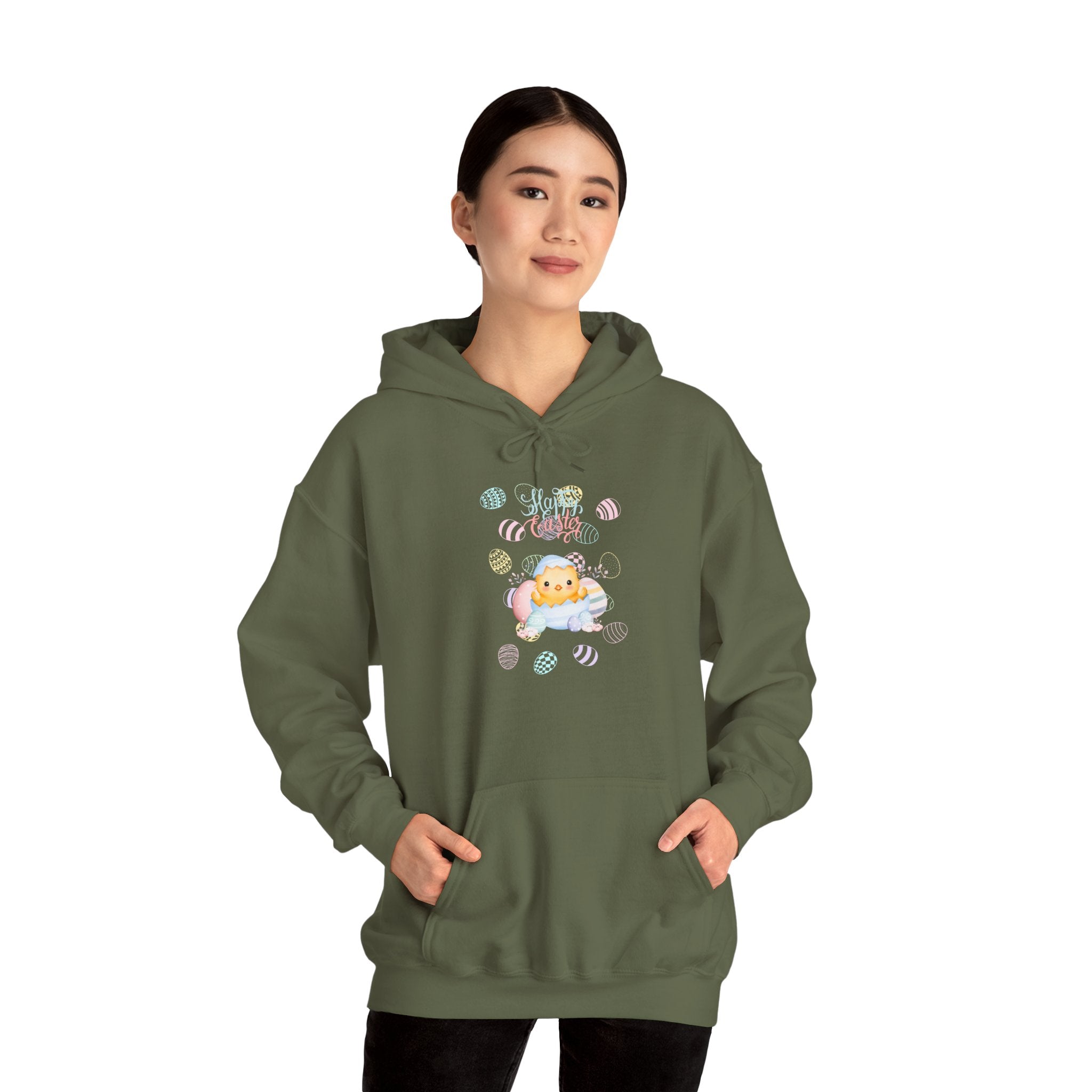 Chick Happy Easter Hooded Sweatshirt