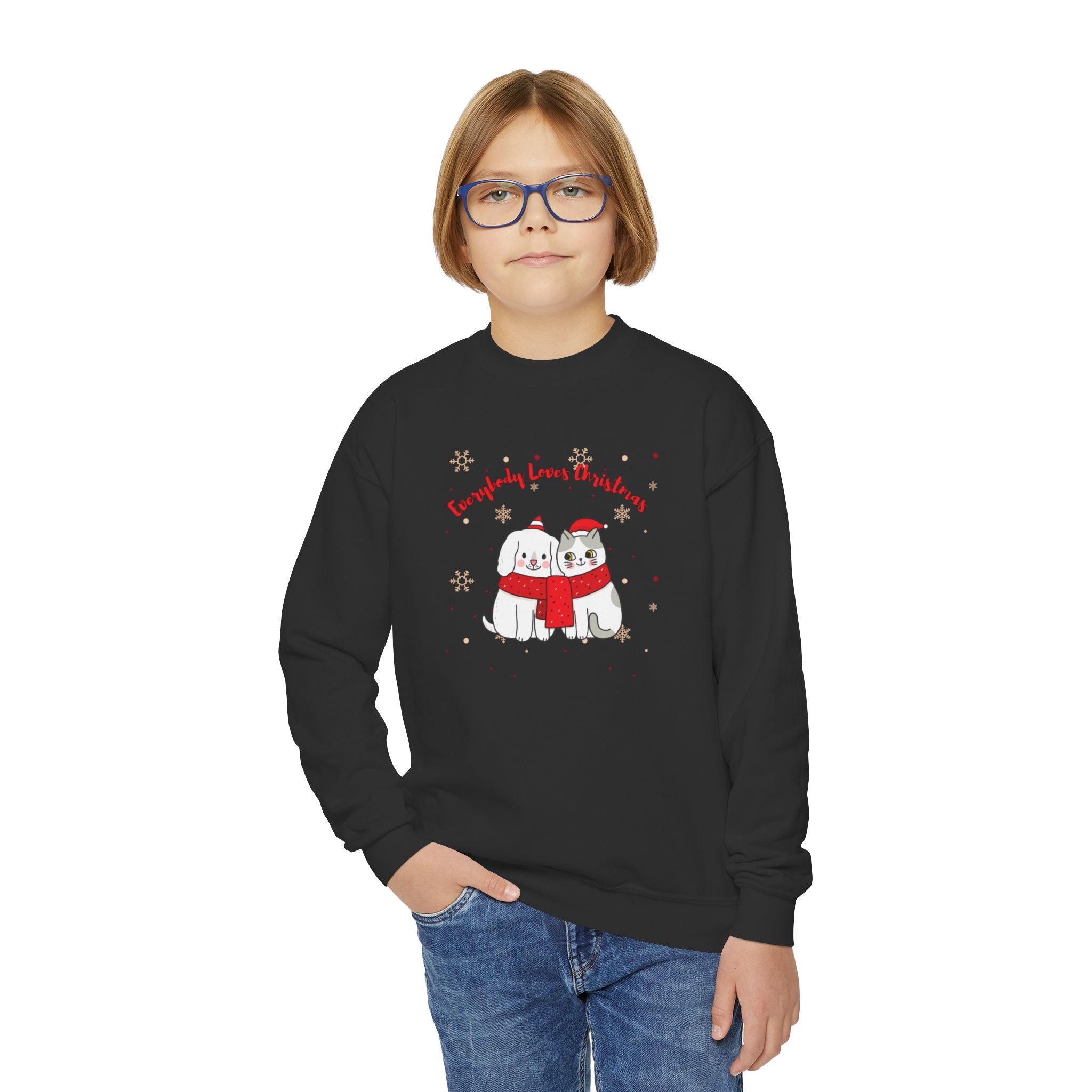 Everybody Love Christmas Youth Crewneck Sweatshirt