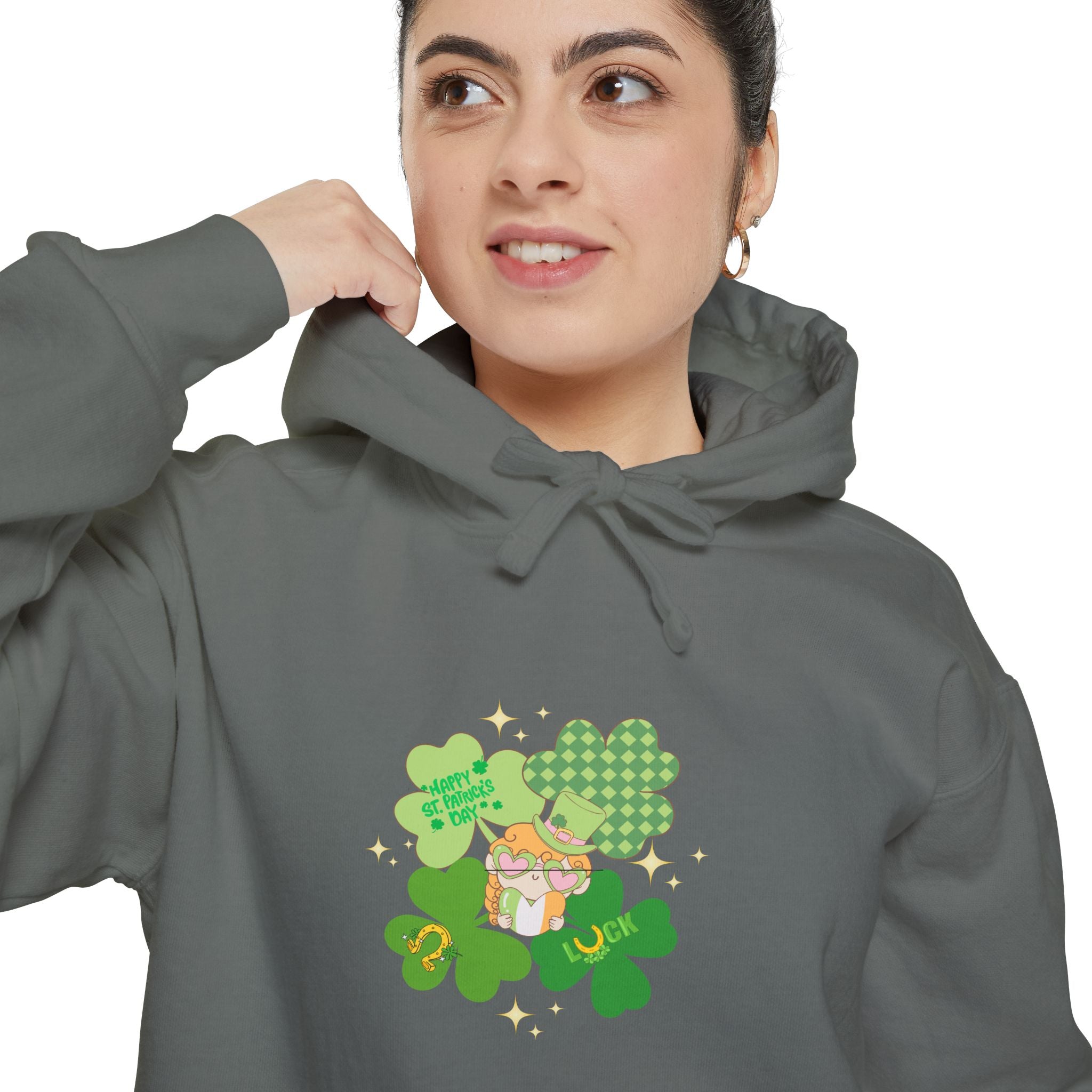 Retro St.Paddy's Day Unisex Garment-Dyed Hoodie