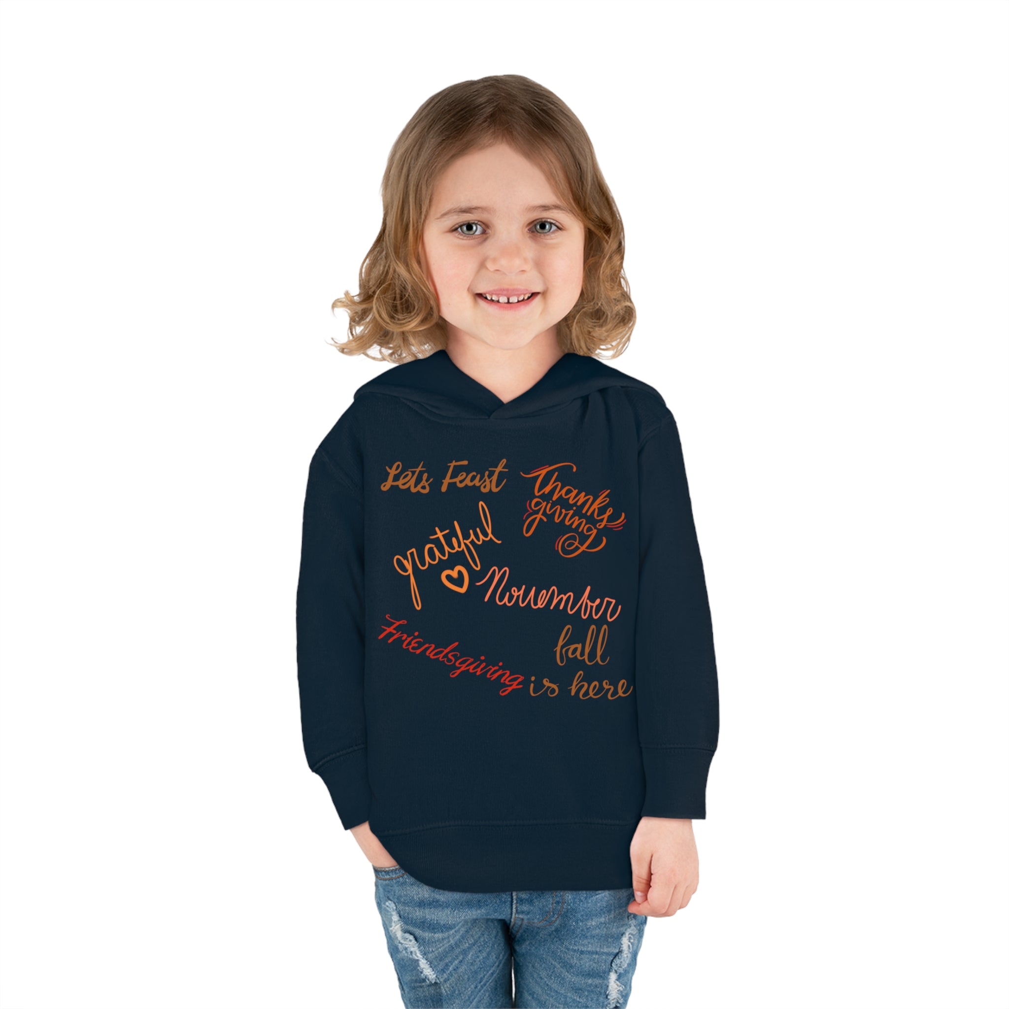 Thanksgiving Season Toddler Pullover Fleece Hoodie