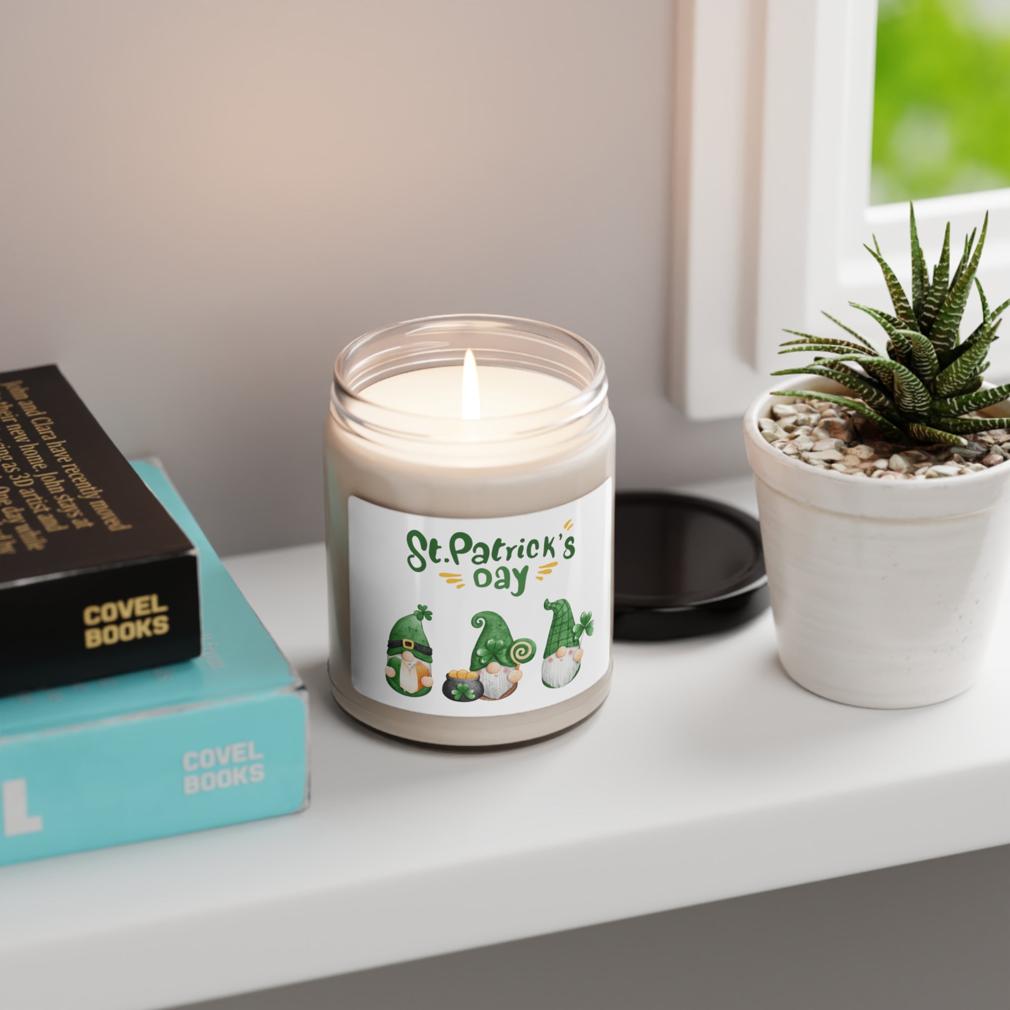 St Patty's Day Gnome Scented Soy Candle, 9oz