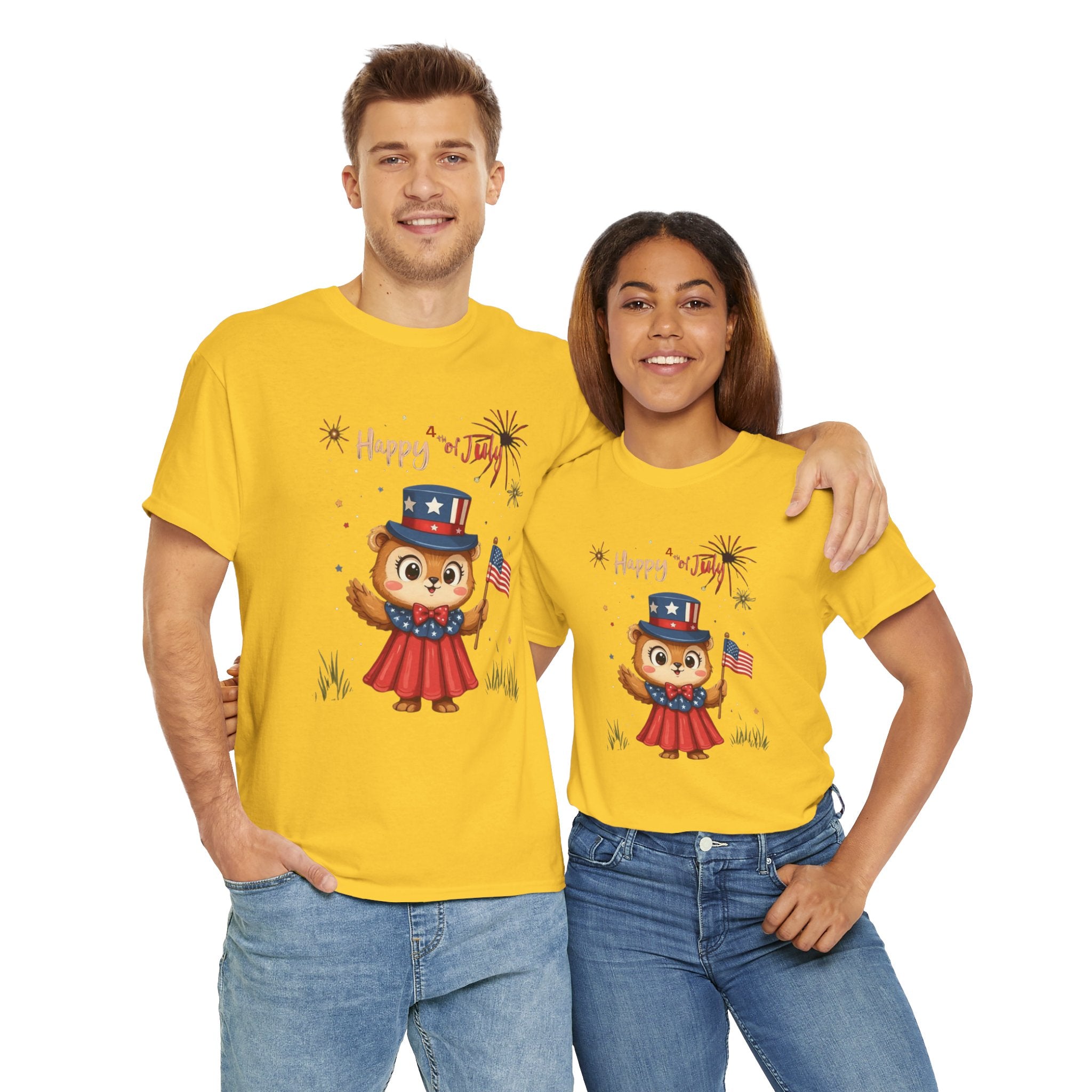 Happy Independence Day Unisex Heavy Cotton T-Shirt