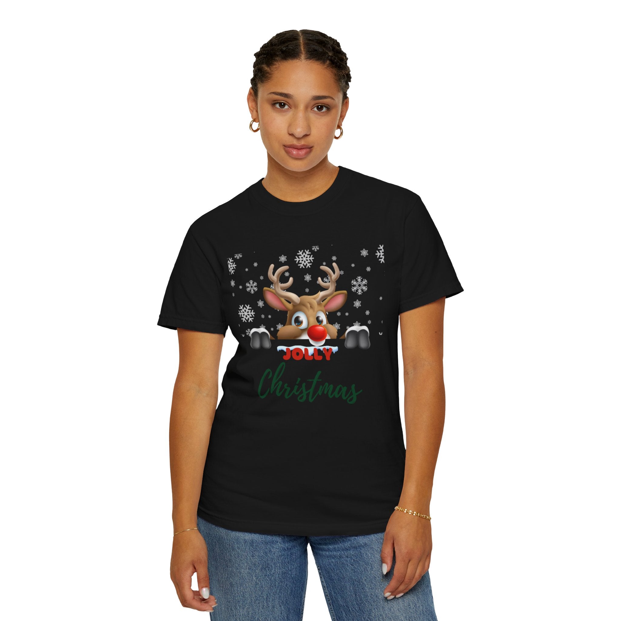 Jolly Christmas Unisex Garment-Dyed T-shirt