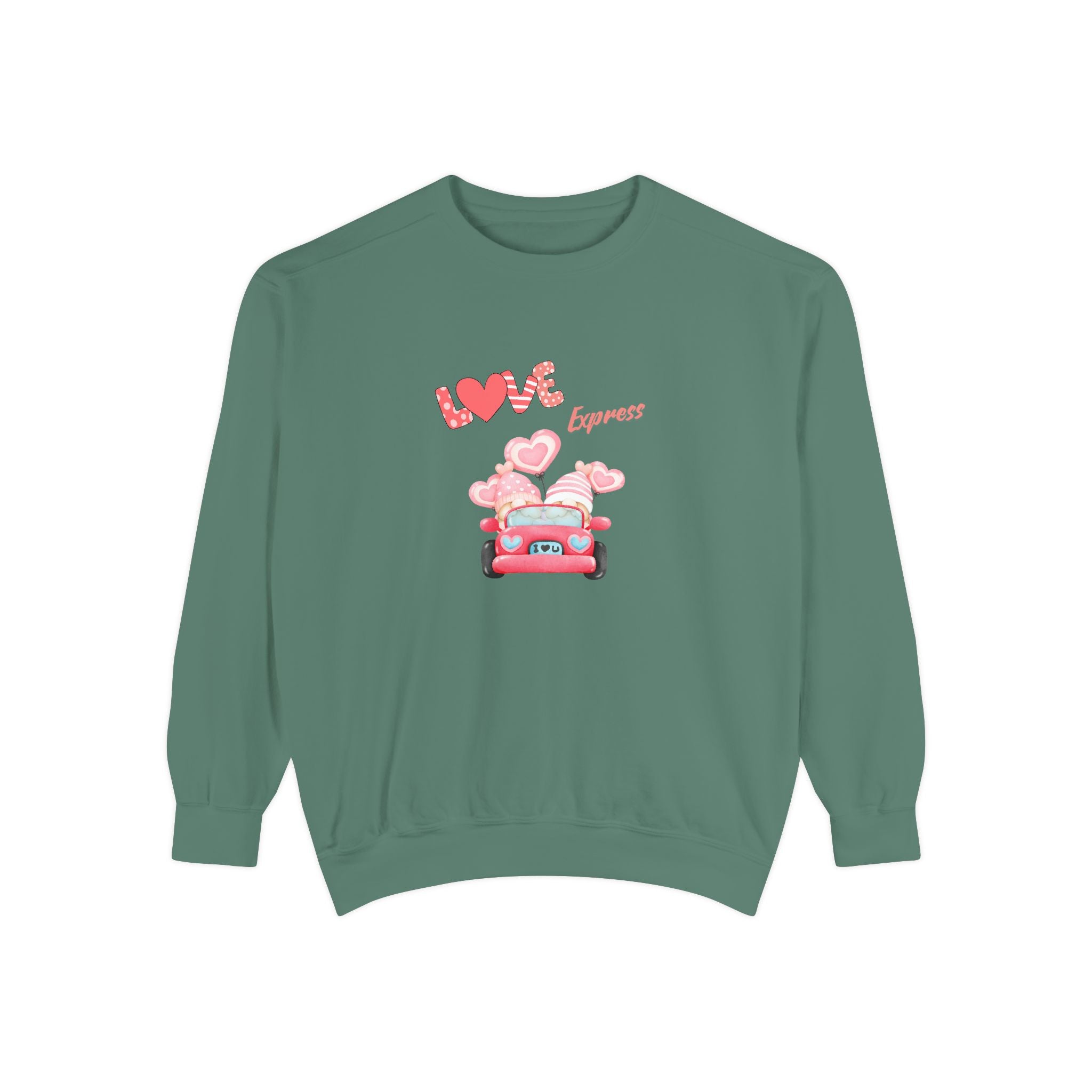 Love Express Unisex Garment-Dyed Sweatshirt