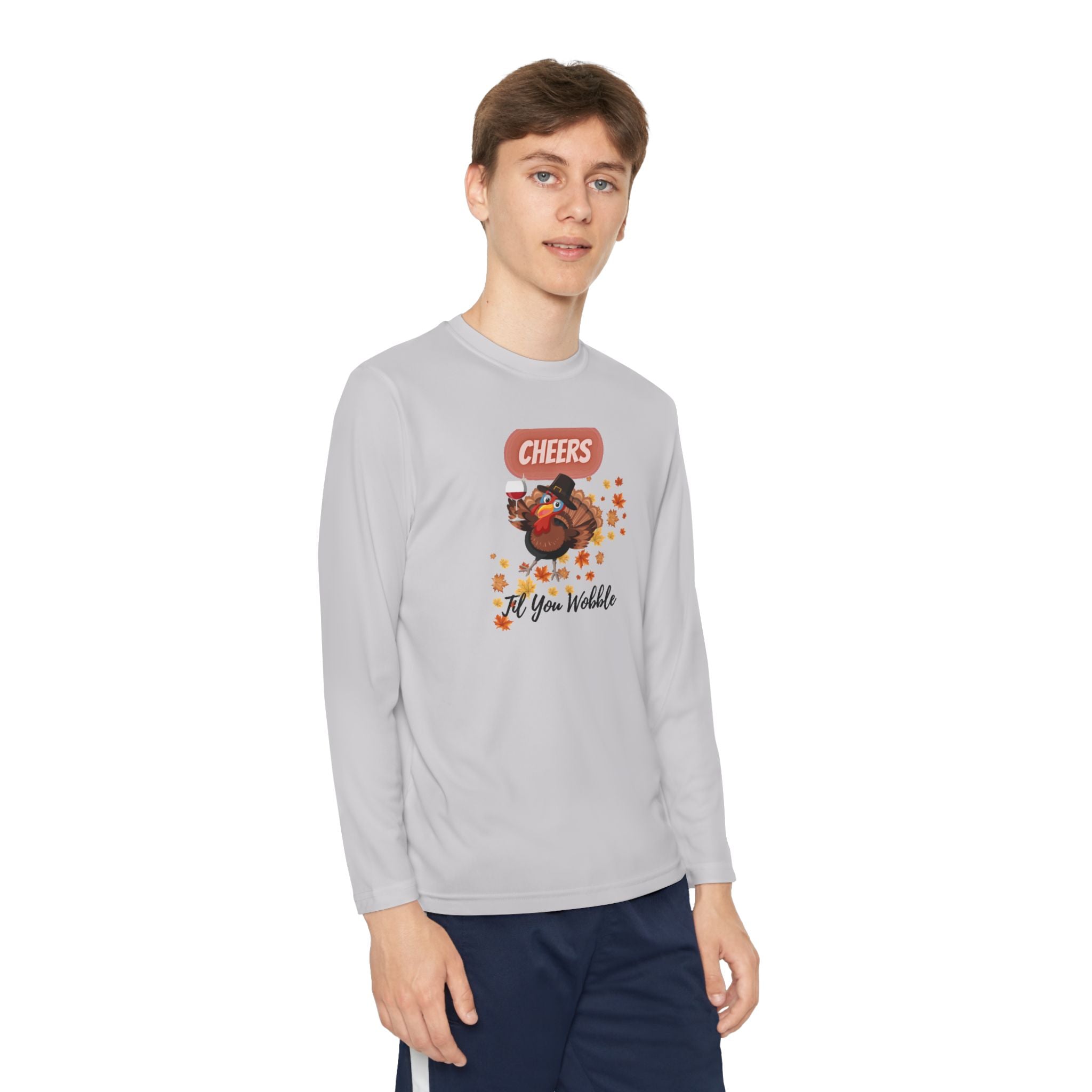 Cheers Til You Wobble Youth Long Sleeve Competitor Tee