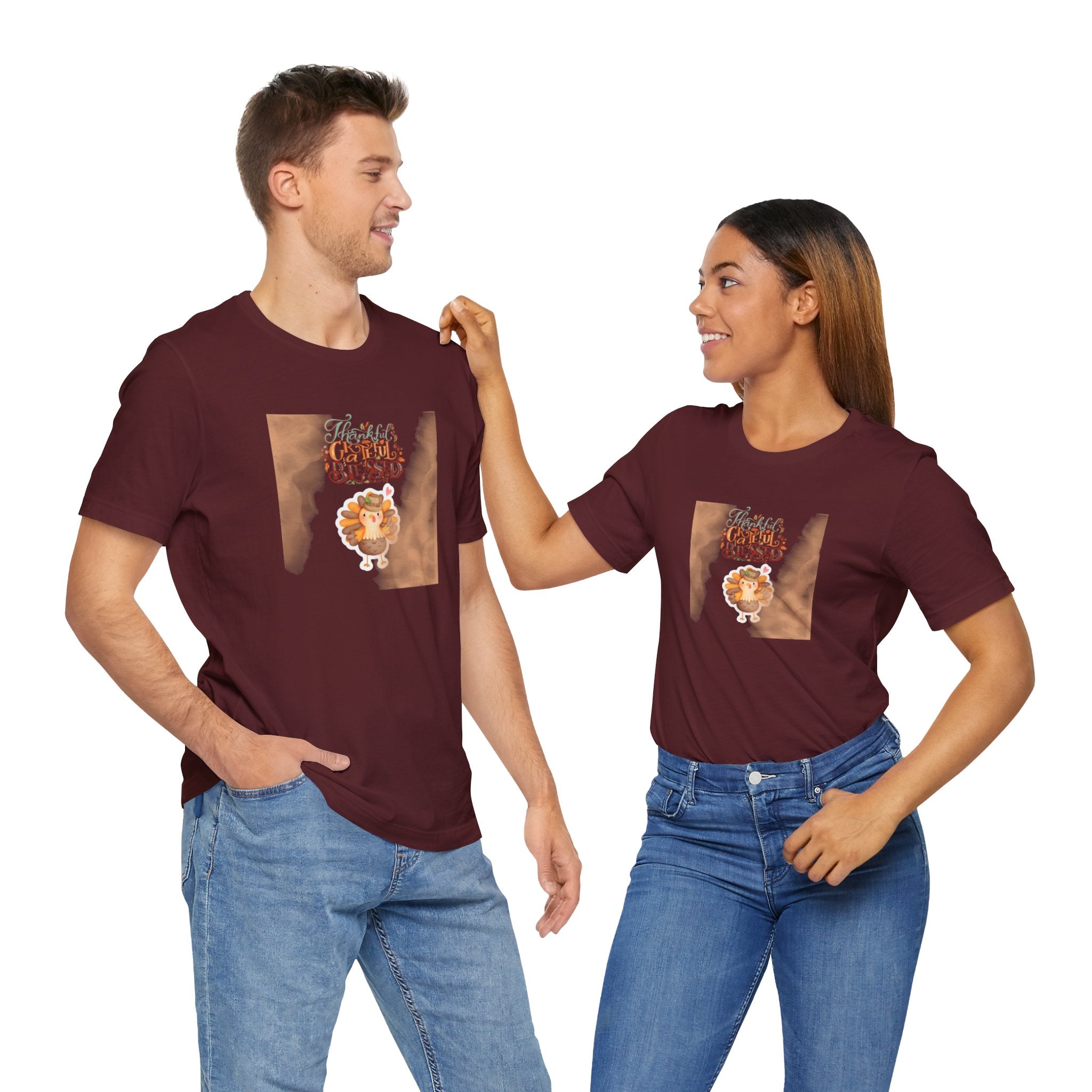 Thankful Grateful Blessed Unisex Jersey Short Sleeve Tee