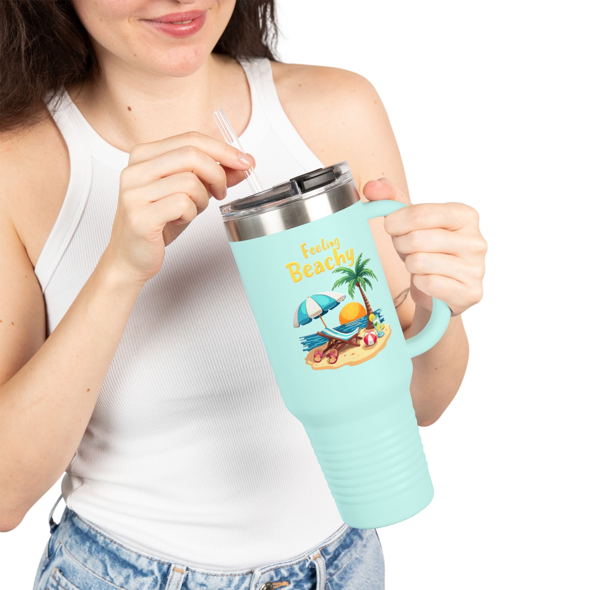Feeling Beachy Insulated Travel Mug, 40oz