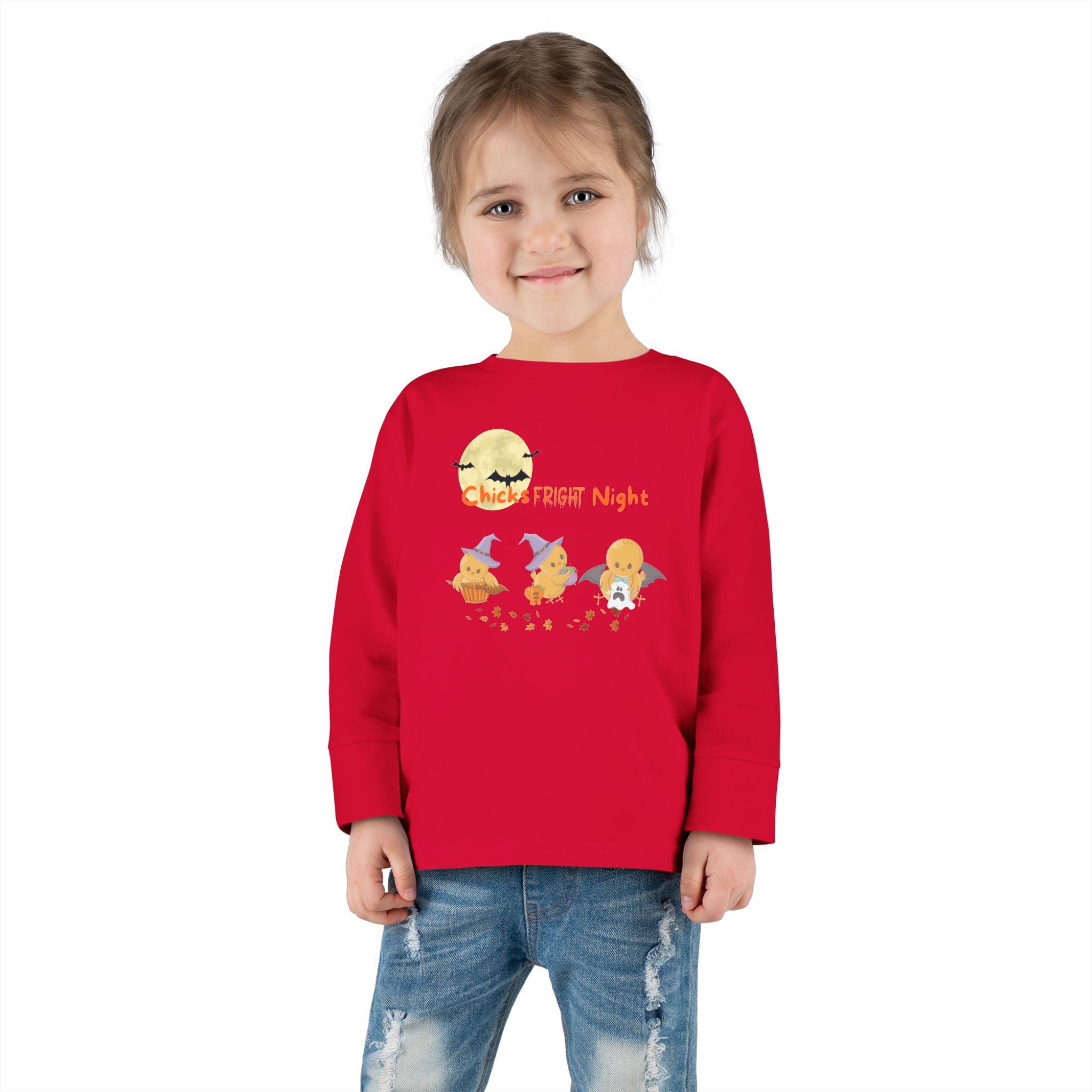 Chicks Fright Night Toddler Long Sleeve Tee