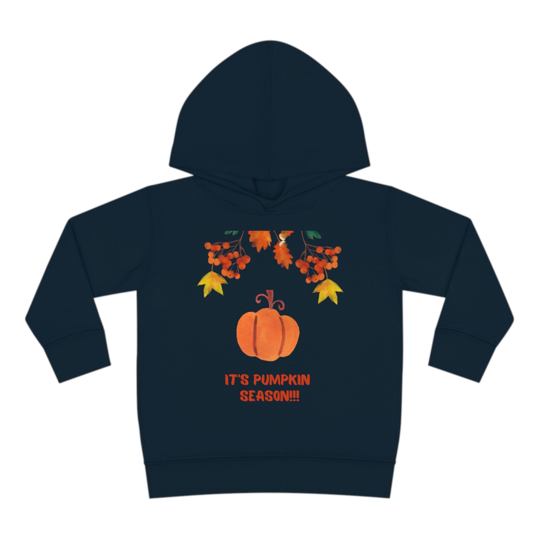 Pumpkin Season Toddler Pullover Fleece Hoodie