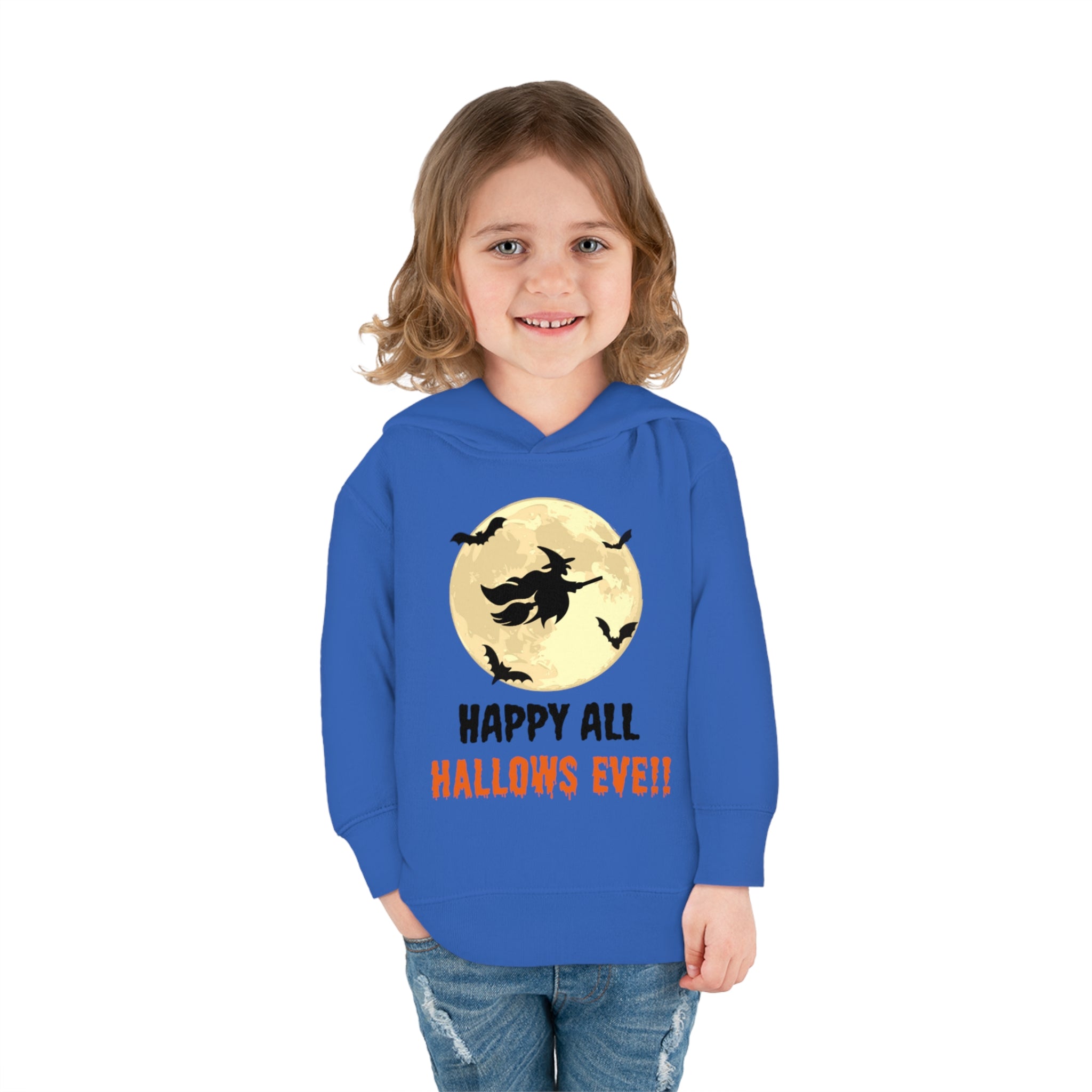 Happy All Hallows Eve Toddler Pullover Fleece Hoodie
